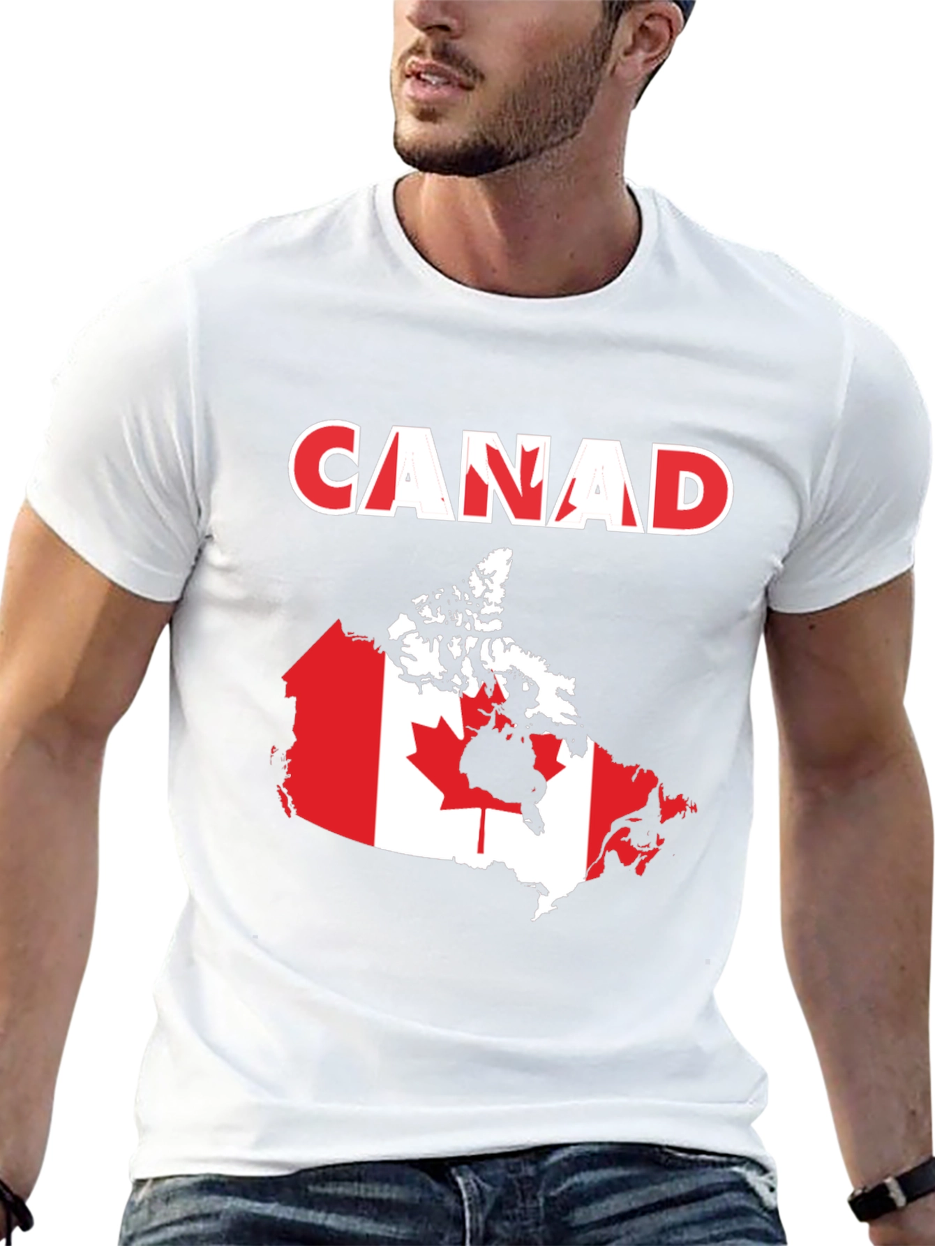 Canada Flag Map T-Shirt Patriotic Pride Tee