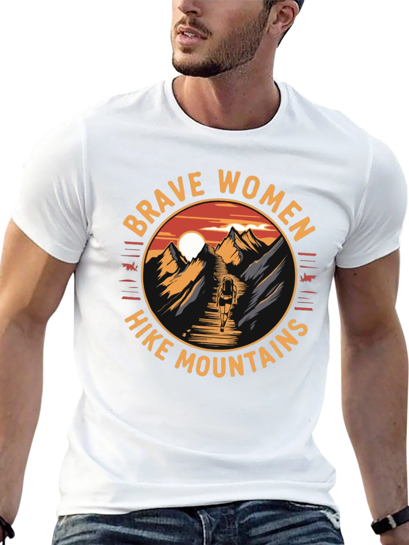 Brave Women Hike Mountains Graphic Tee