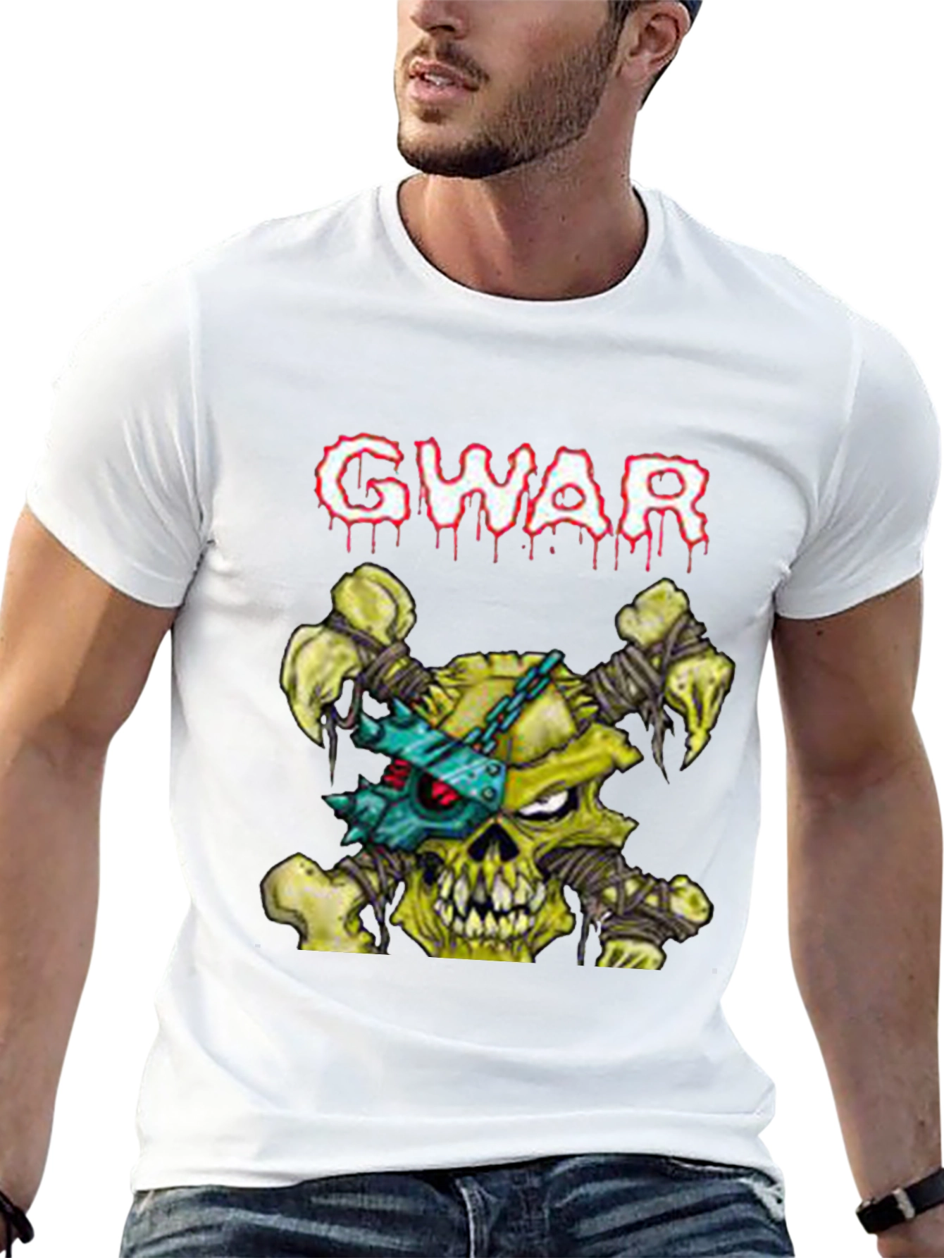 GWAR Band T-Shirt Skull Bones Graphic Tee