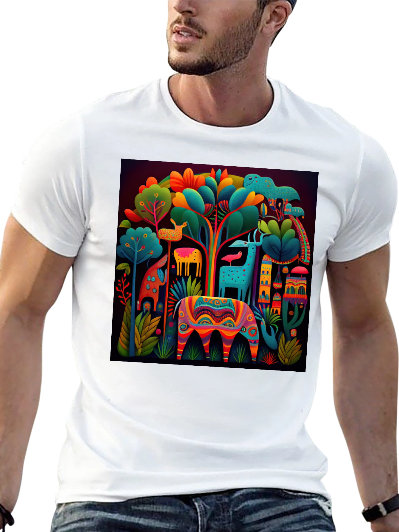 Vibrant Alebrije Graphic Tee - Unique Art Shirt