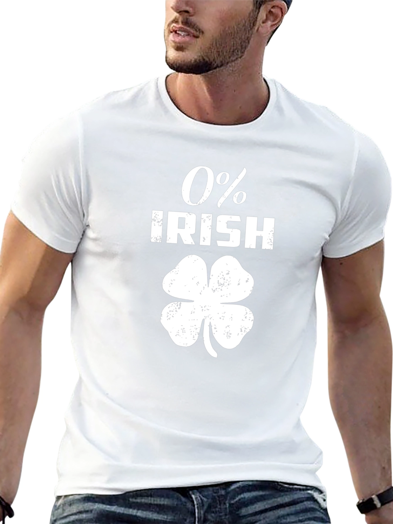 Funny 0% Irish St. Patricks Day Graphic T-Shirt