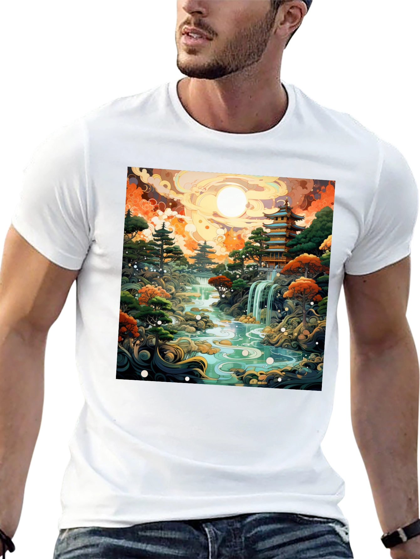 Japanese Garden Art T-Shirt