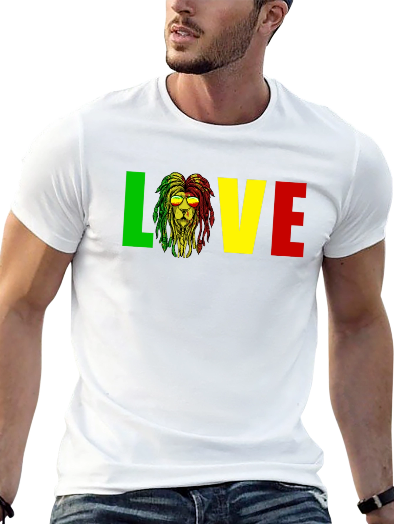 Rasta Lion Love T-Shirt Reggae Music Tee