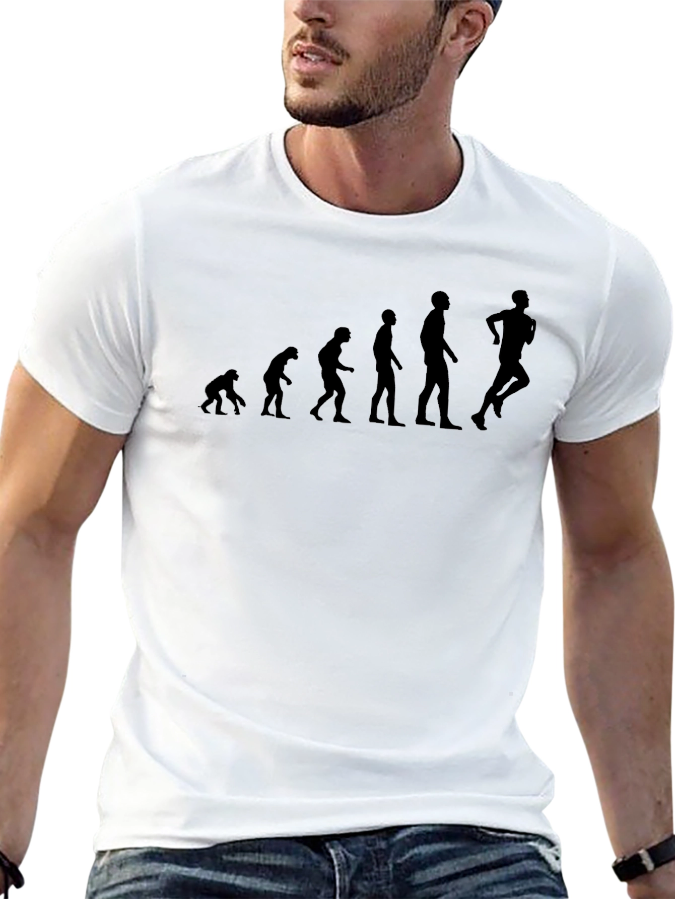 Evolution of Running Black T-Shirt