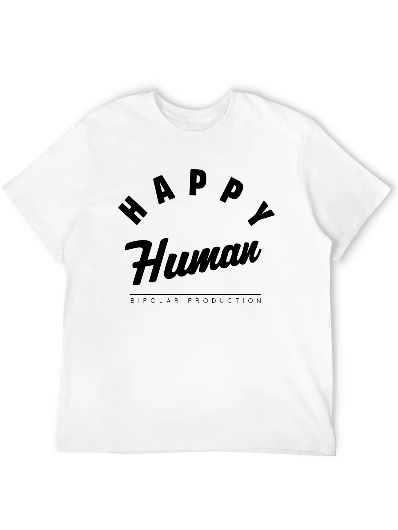 Happy Human Black Graphic Tee