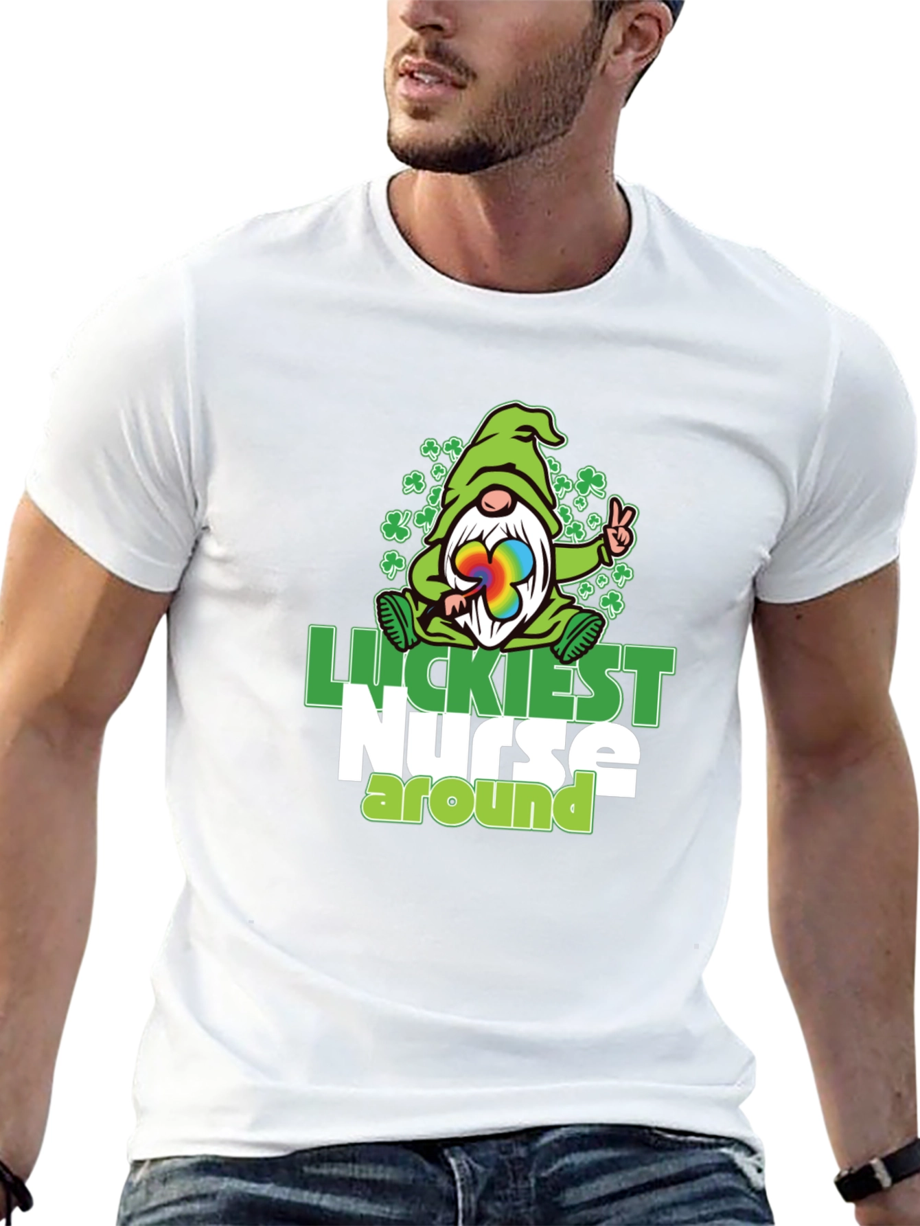 Luckiest Nurse Around T-Shirt St. Patricks Day