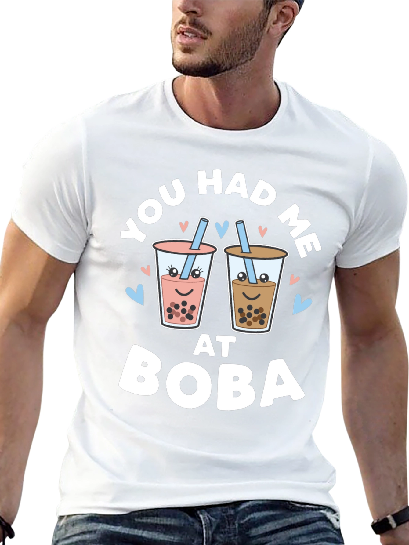You Had Me At Boba Black Graphic Tee