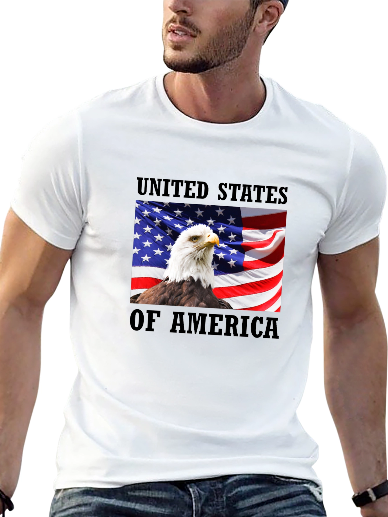 USA Eagle Graphic T-Shirt - Patriotic Pride