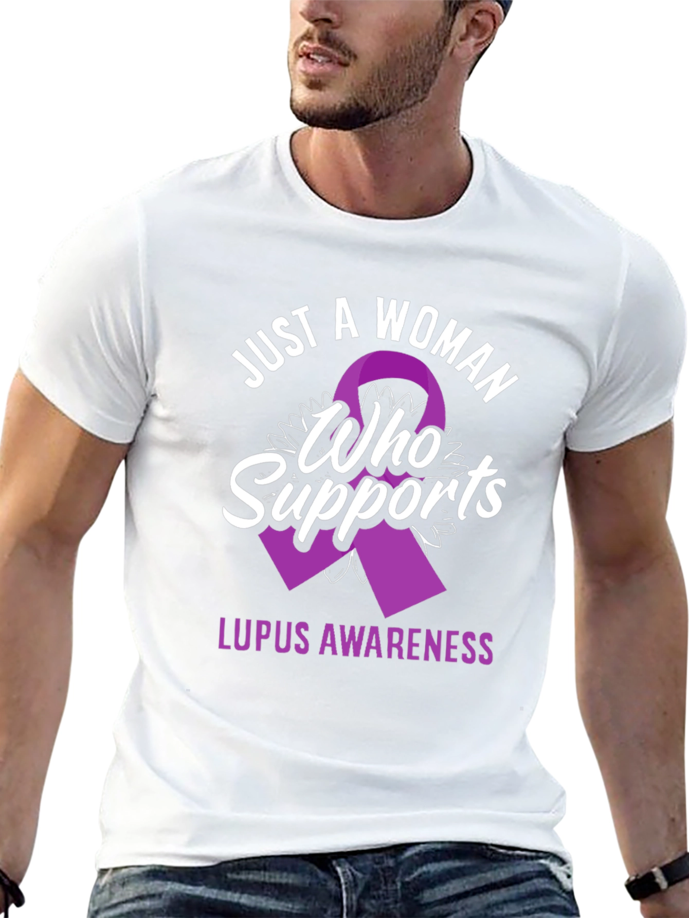Lupus Awareness T-Shirt: Just a Woman Who Supports