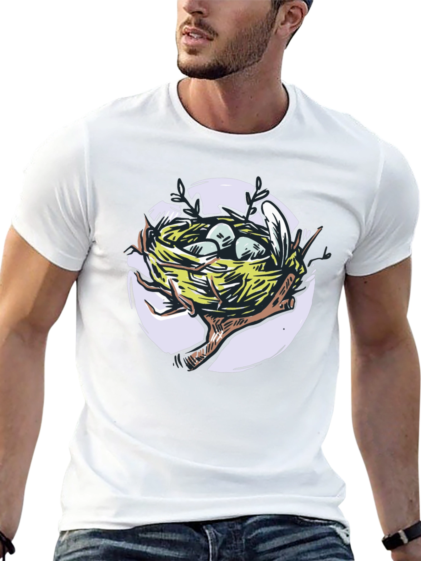 Bird Nest T-Shirt - Artistic Graphic Tee