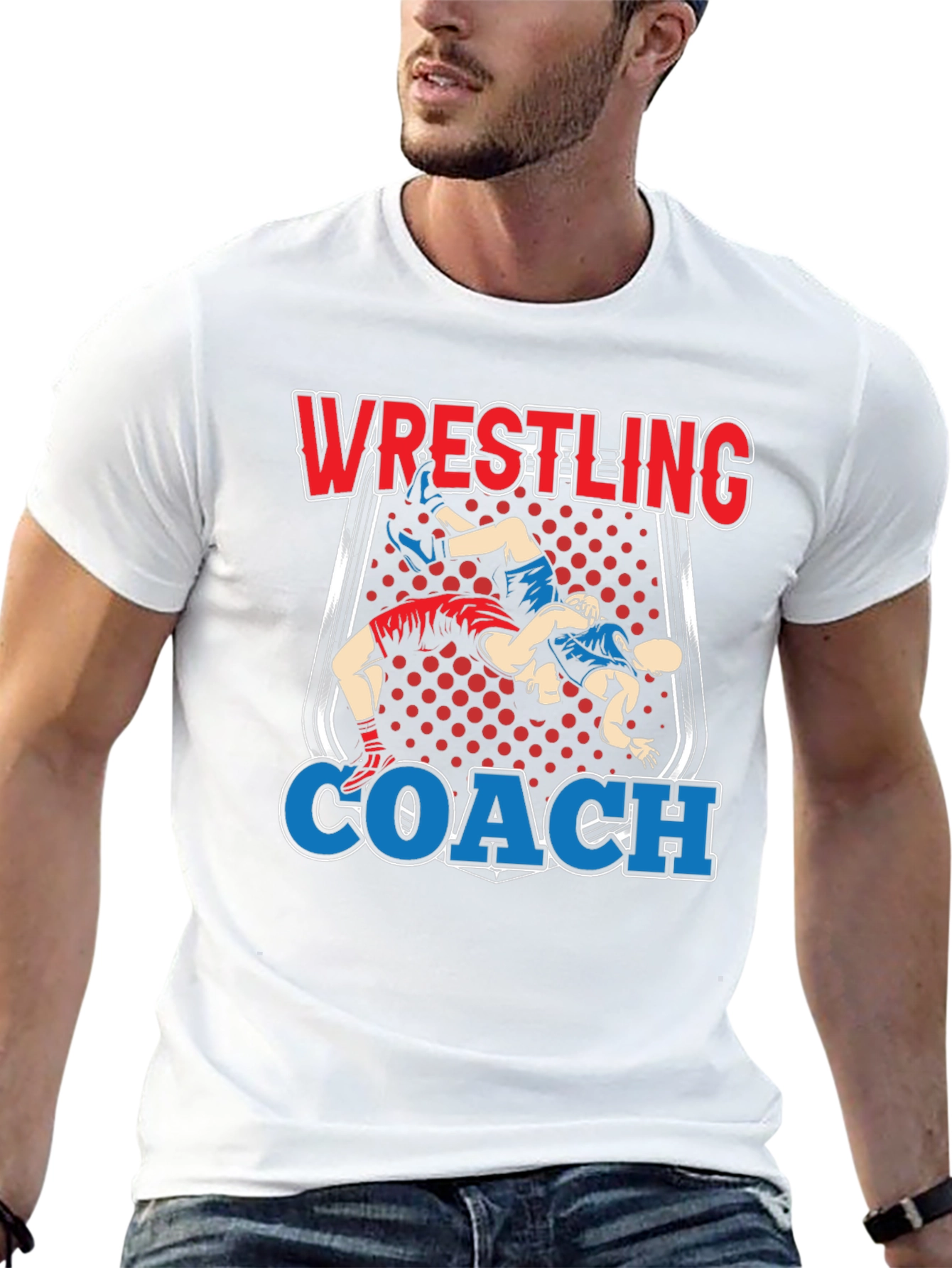 Wrestling Coach Graphic T-Shirt