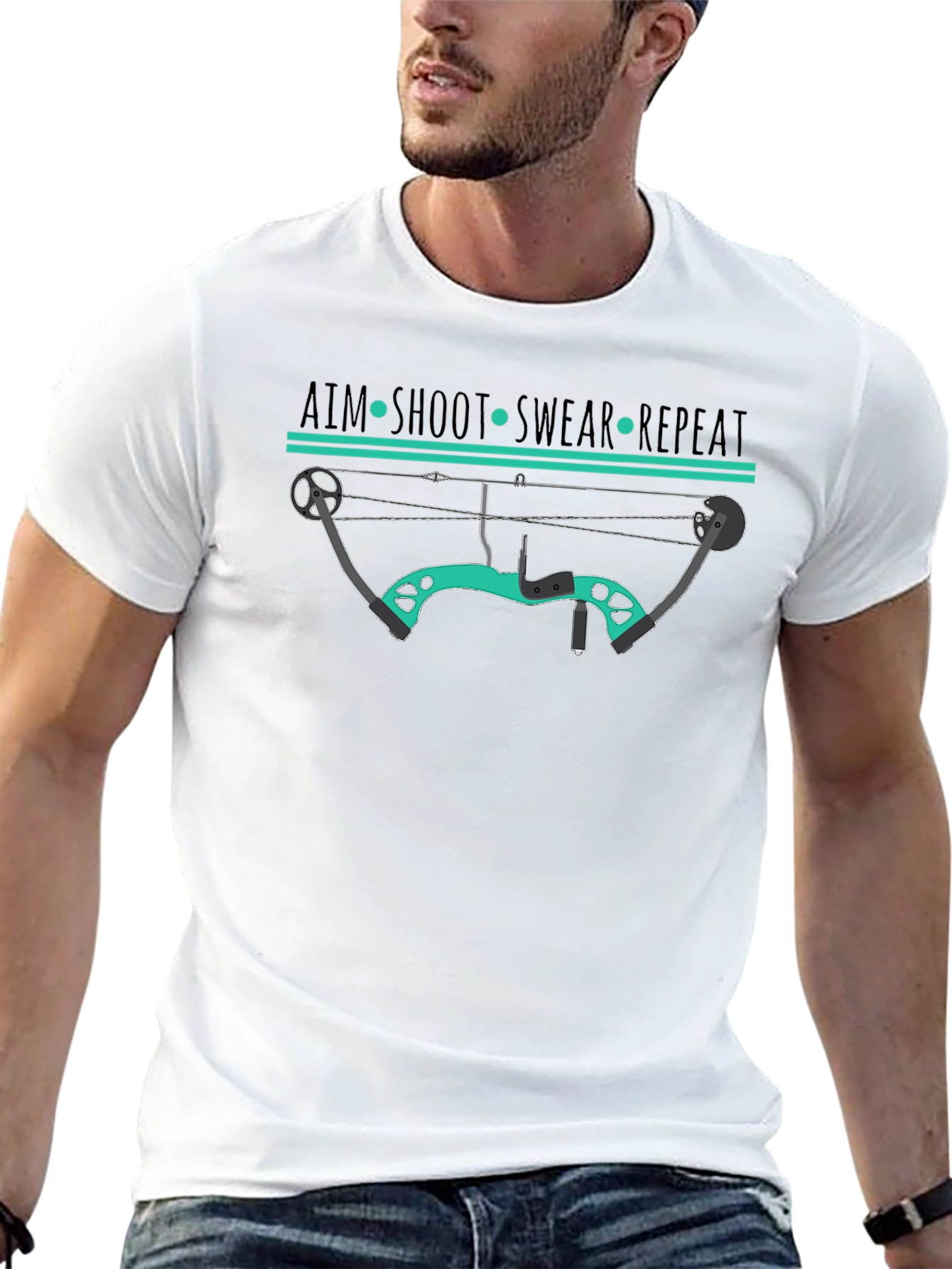 Aim Shoot Swear Repeat T-Shirt