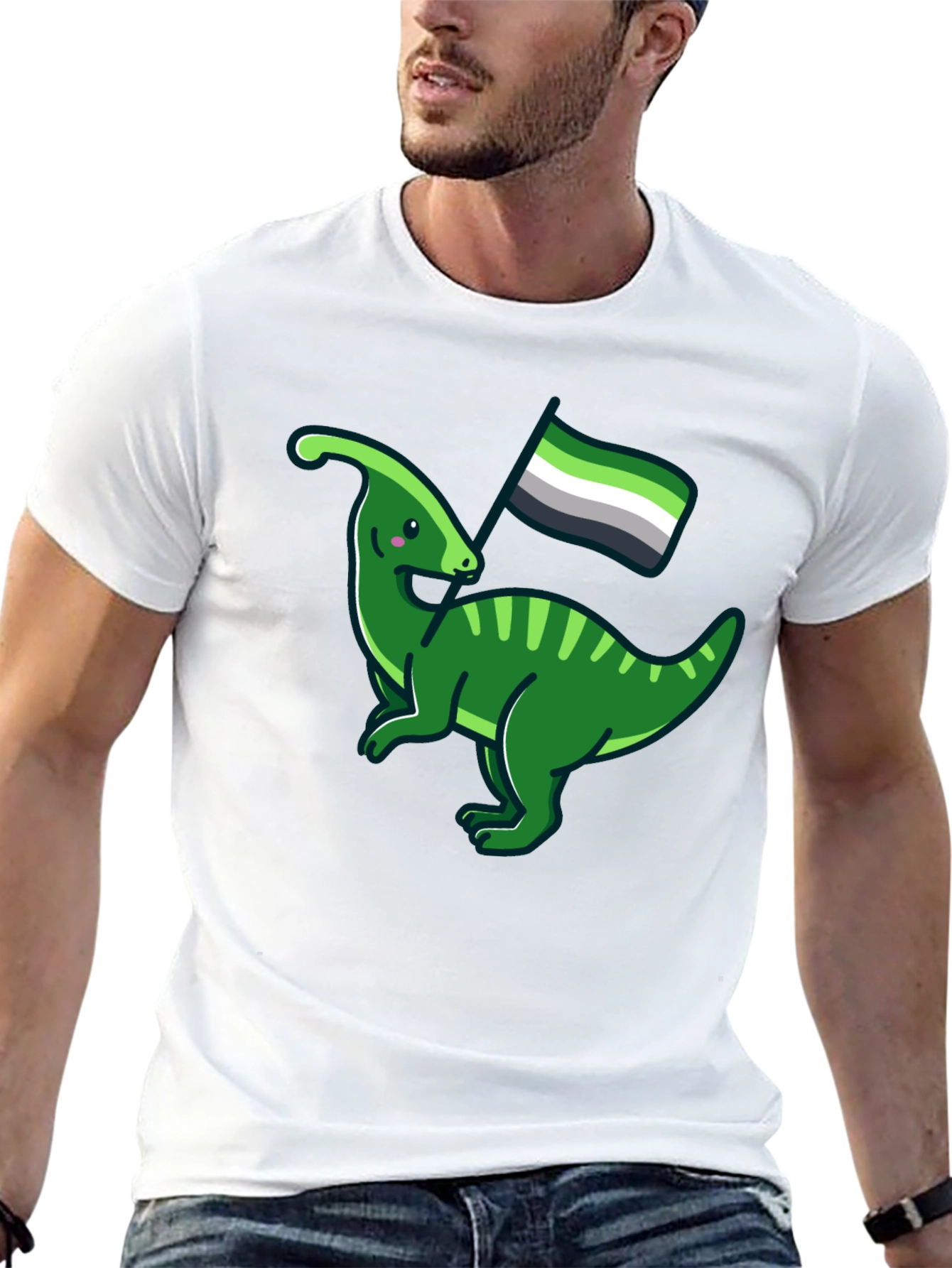 Aromantic Dinosaur Graphic Tee