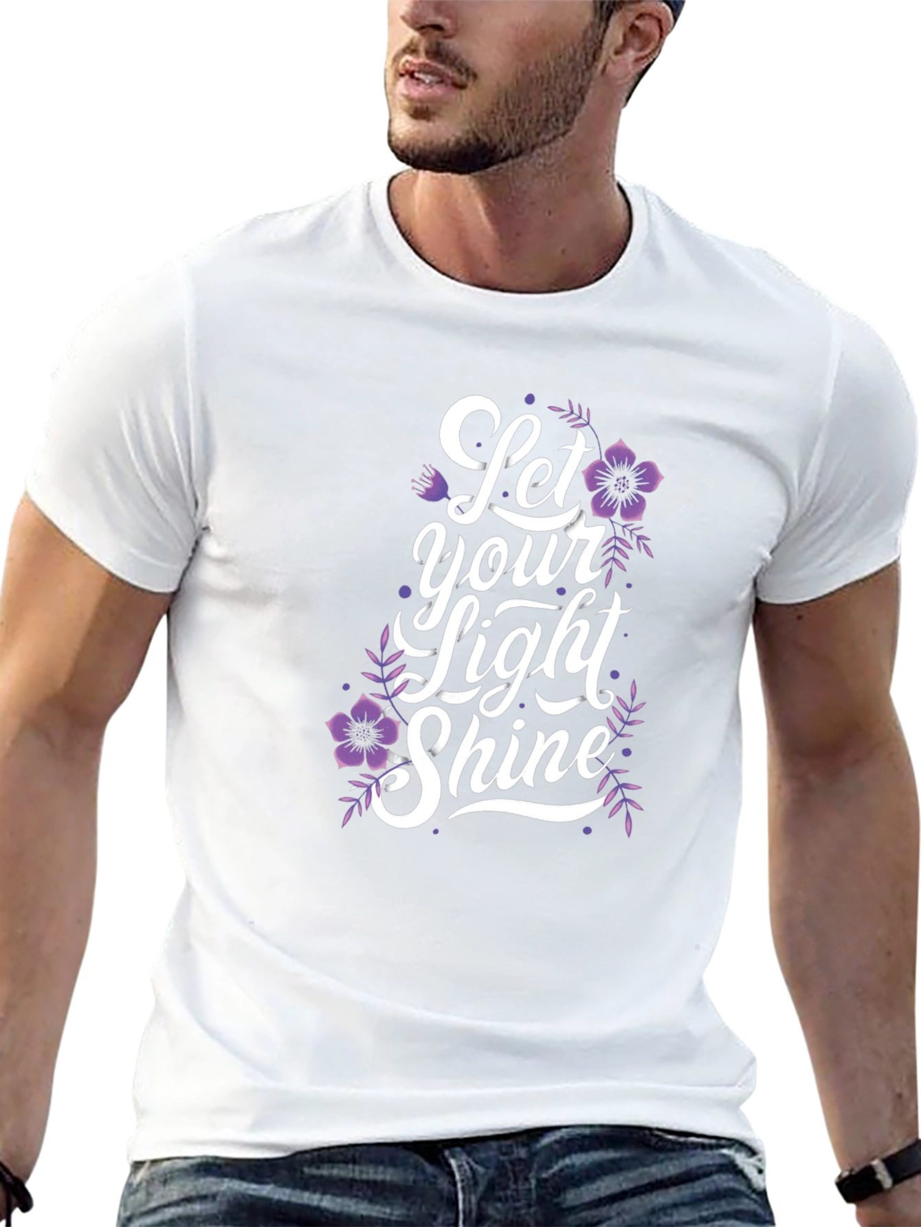 Floral Let Your Light Shine Graphic T-Shirt