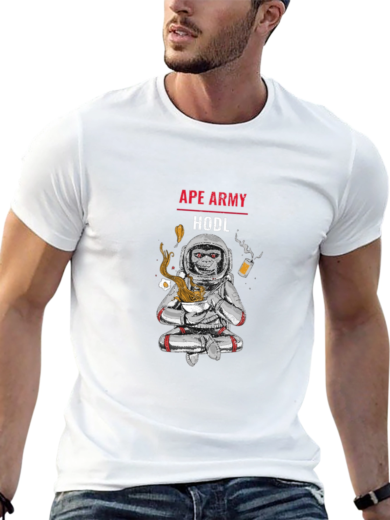 Ape Army HODL T-Shirt - Crypto Astronaut Tee