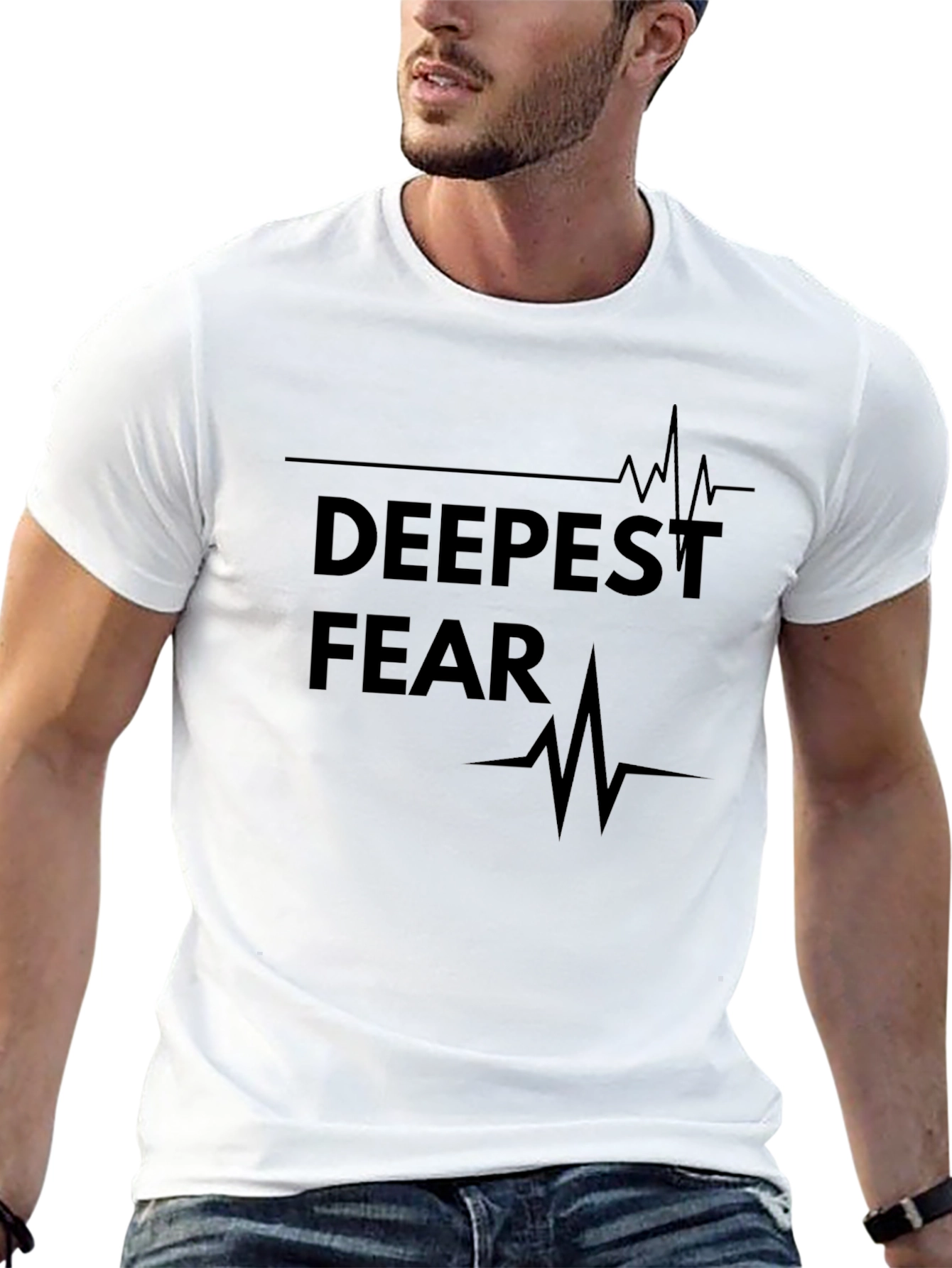 Deepest Fear Graphic Tee - Black Cotton Blend T-Shirt