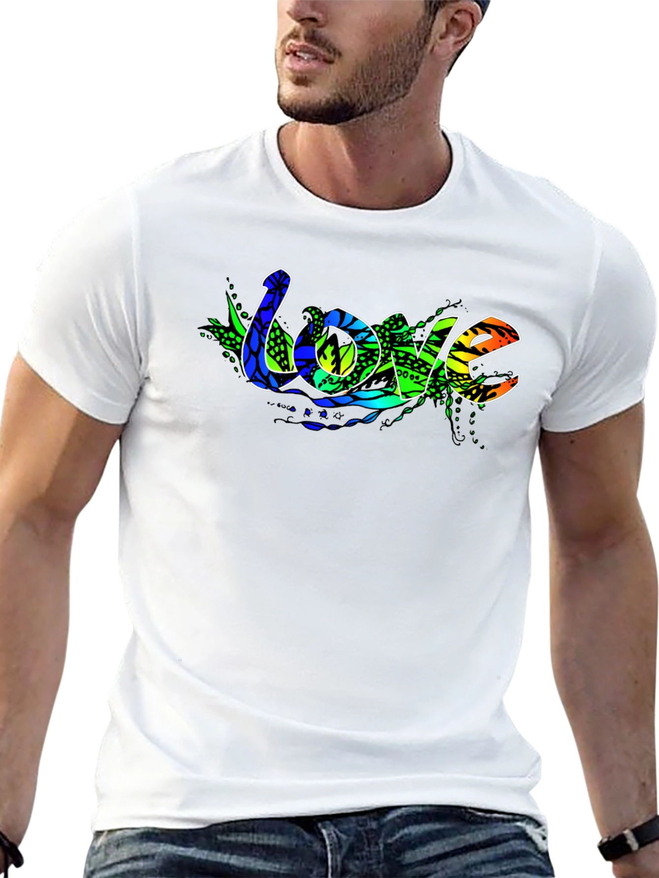 Love Graphic Print T-Shirt - Black