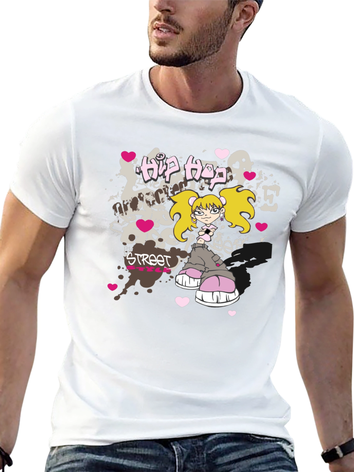 Hip Hop Street Style Black T-Shirt