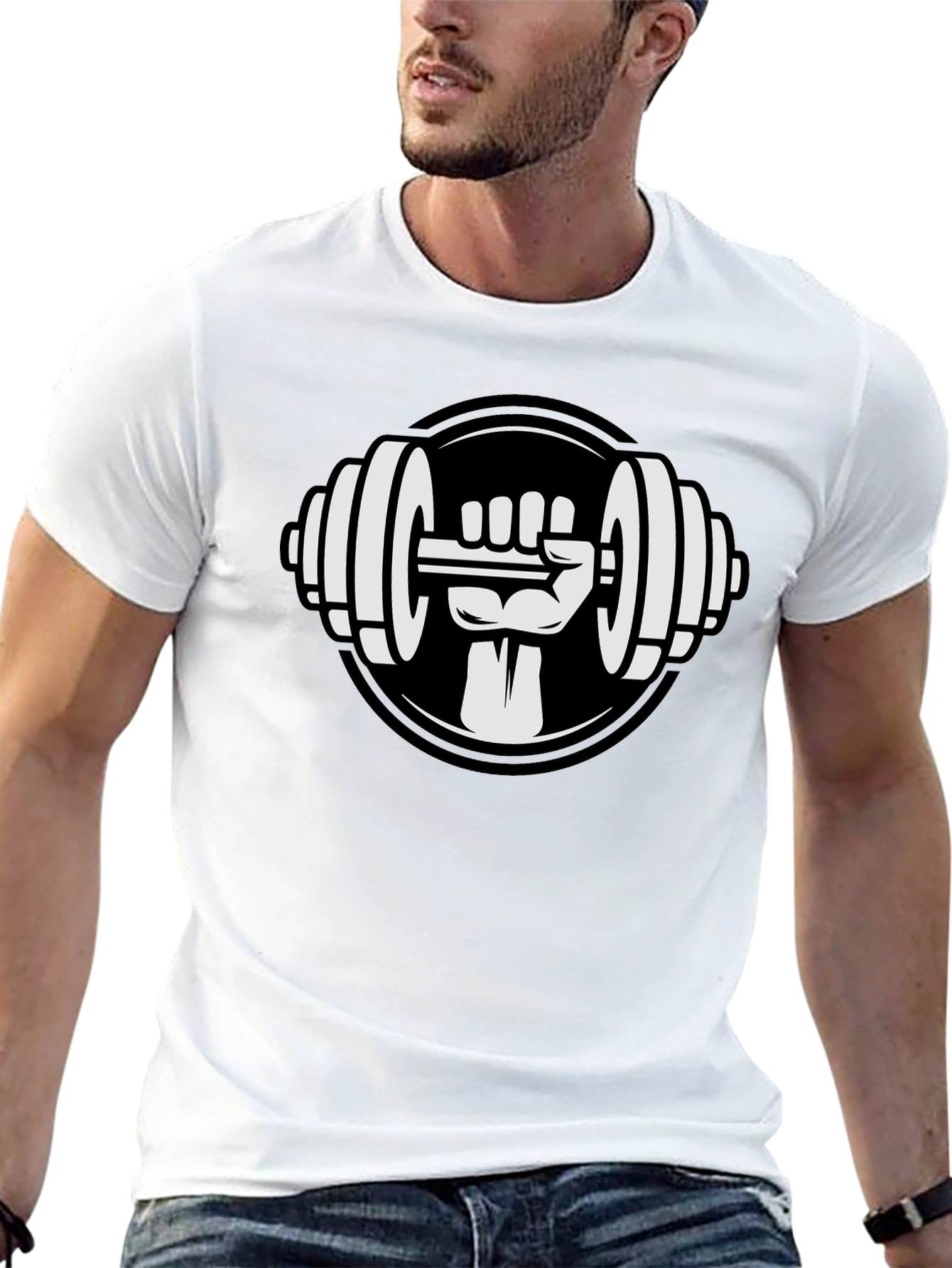 Weightlifting Hand T-Shirt - Black Graphic Tee