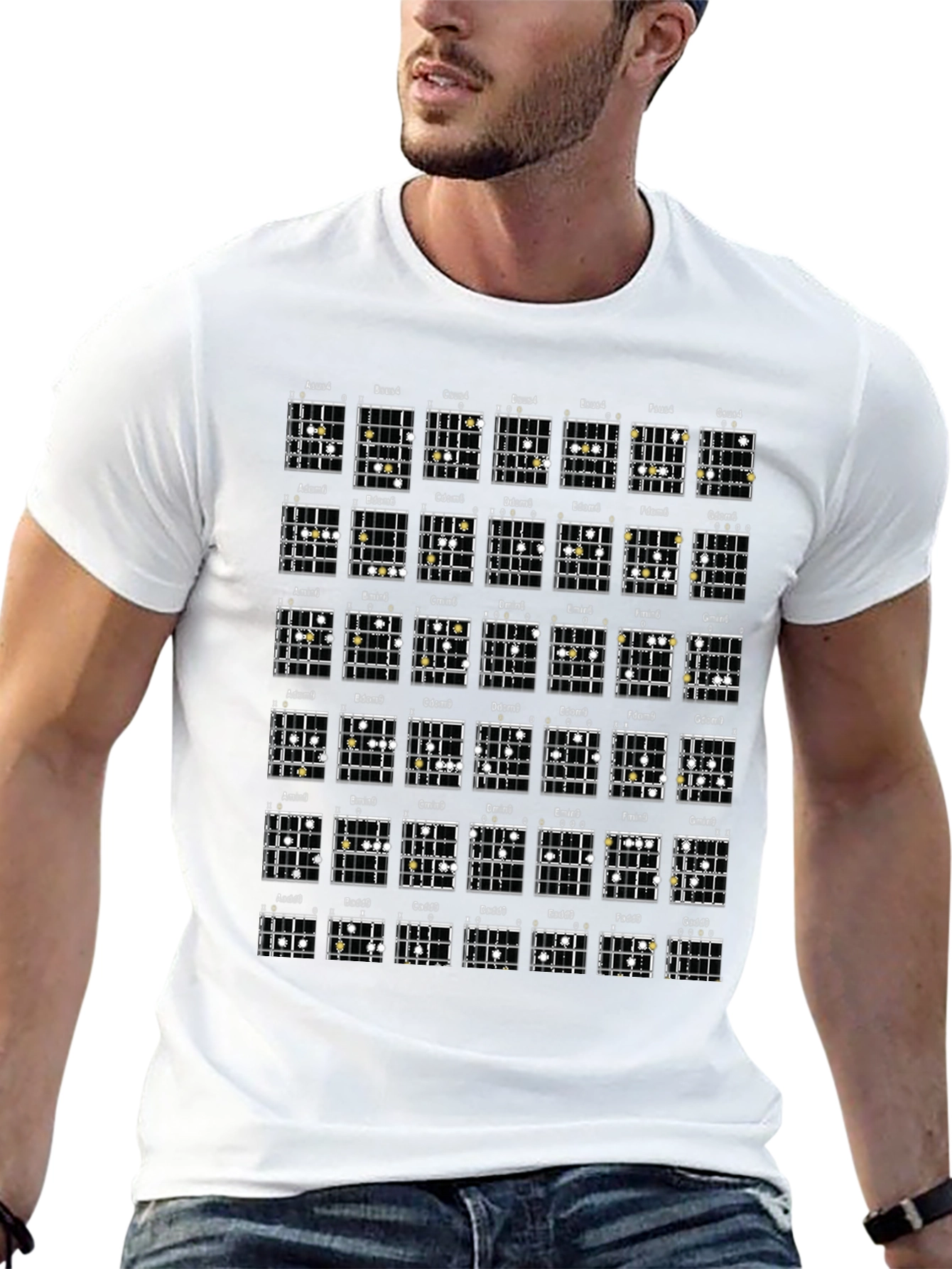 Guitar Chord Chart T-Shirt - Music Lover Tee