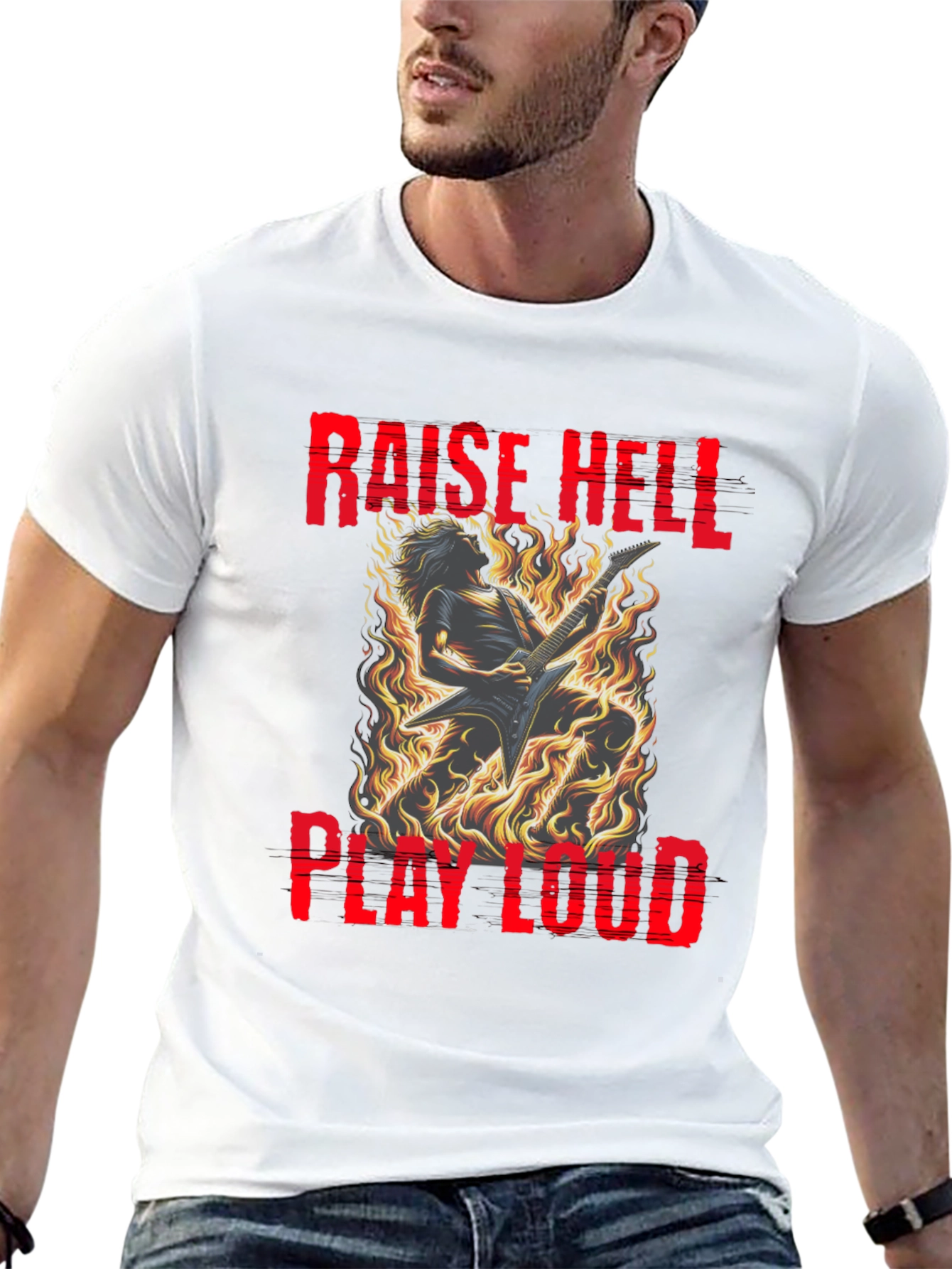 Raise Hell Play Loud Graphic Tee