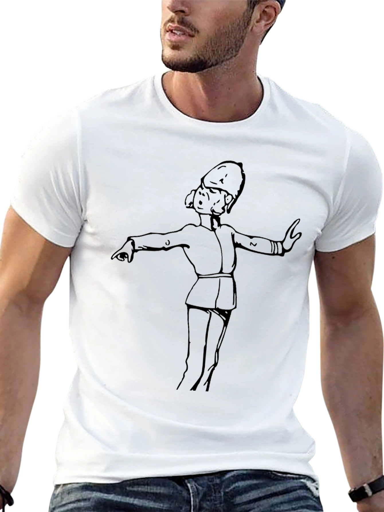 Band Leader Graphic Tee - Black Crew Neck T-Shirt
