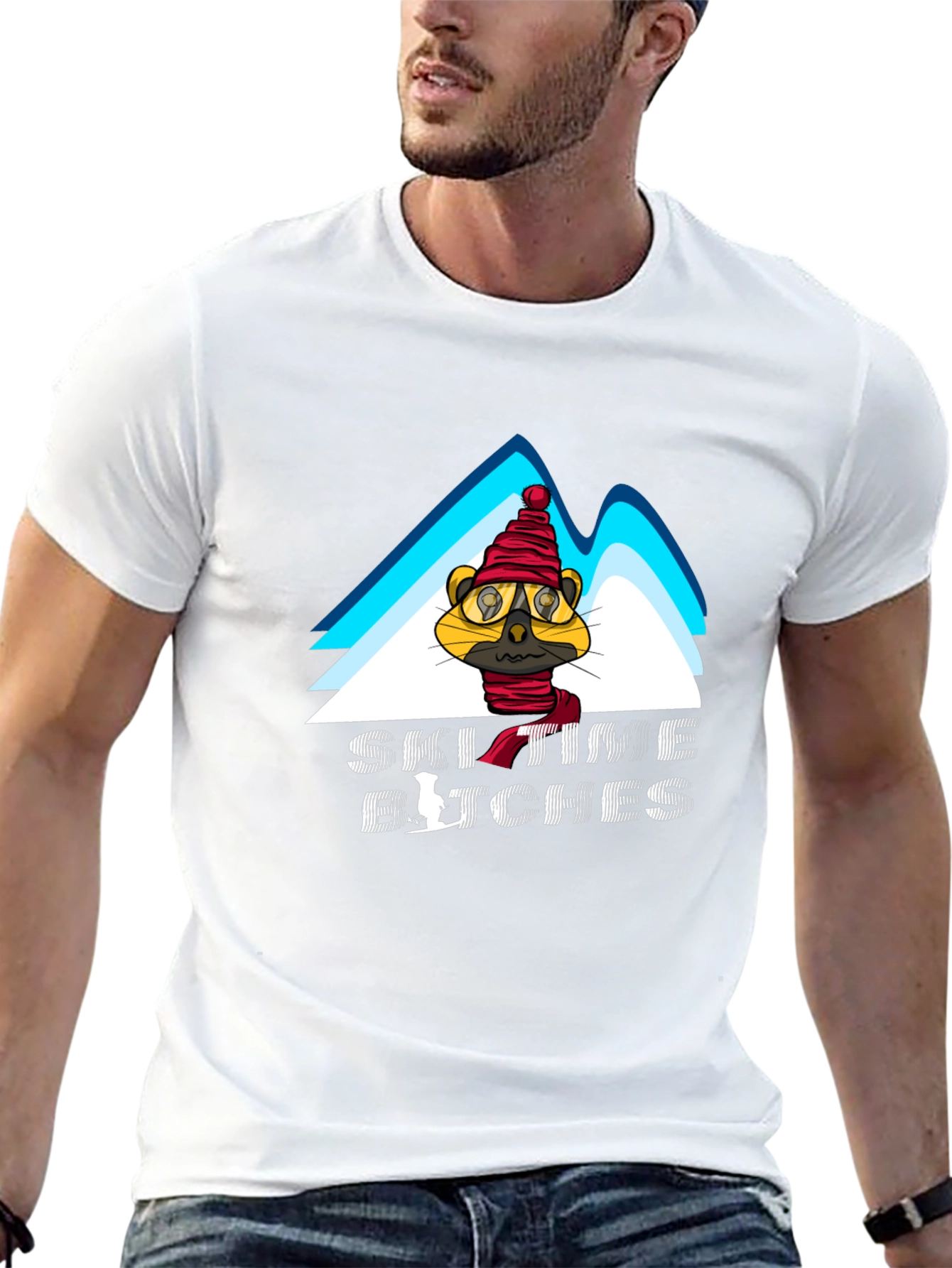 Ski Time Tee - Cartoon Animal Design