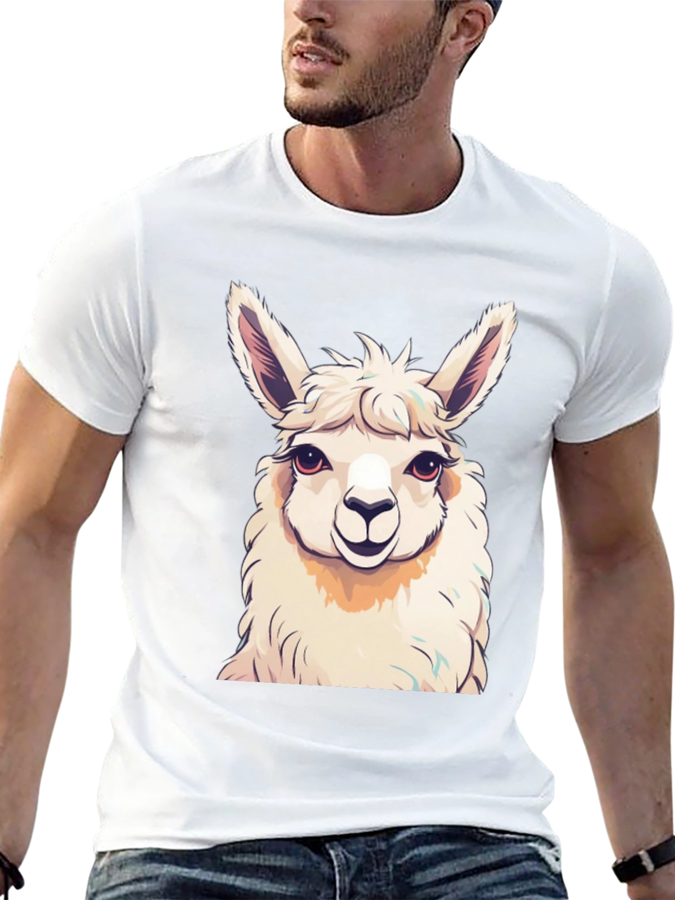 Llama Graphic T-Shirt - Trendy Animal Tee
