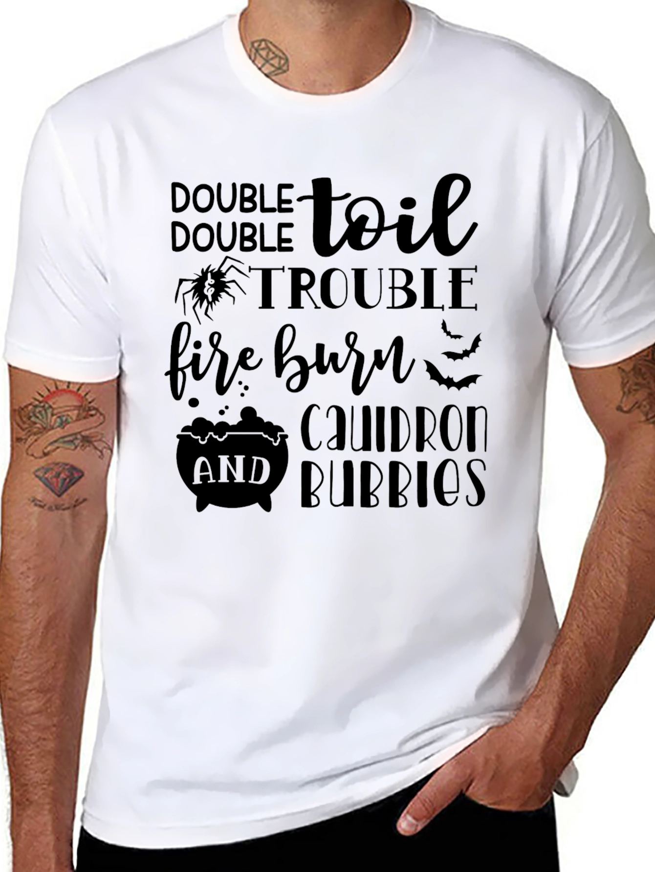Halloween Toil and Trouble Graphic T-Shirt