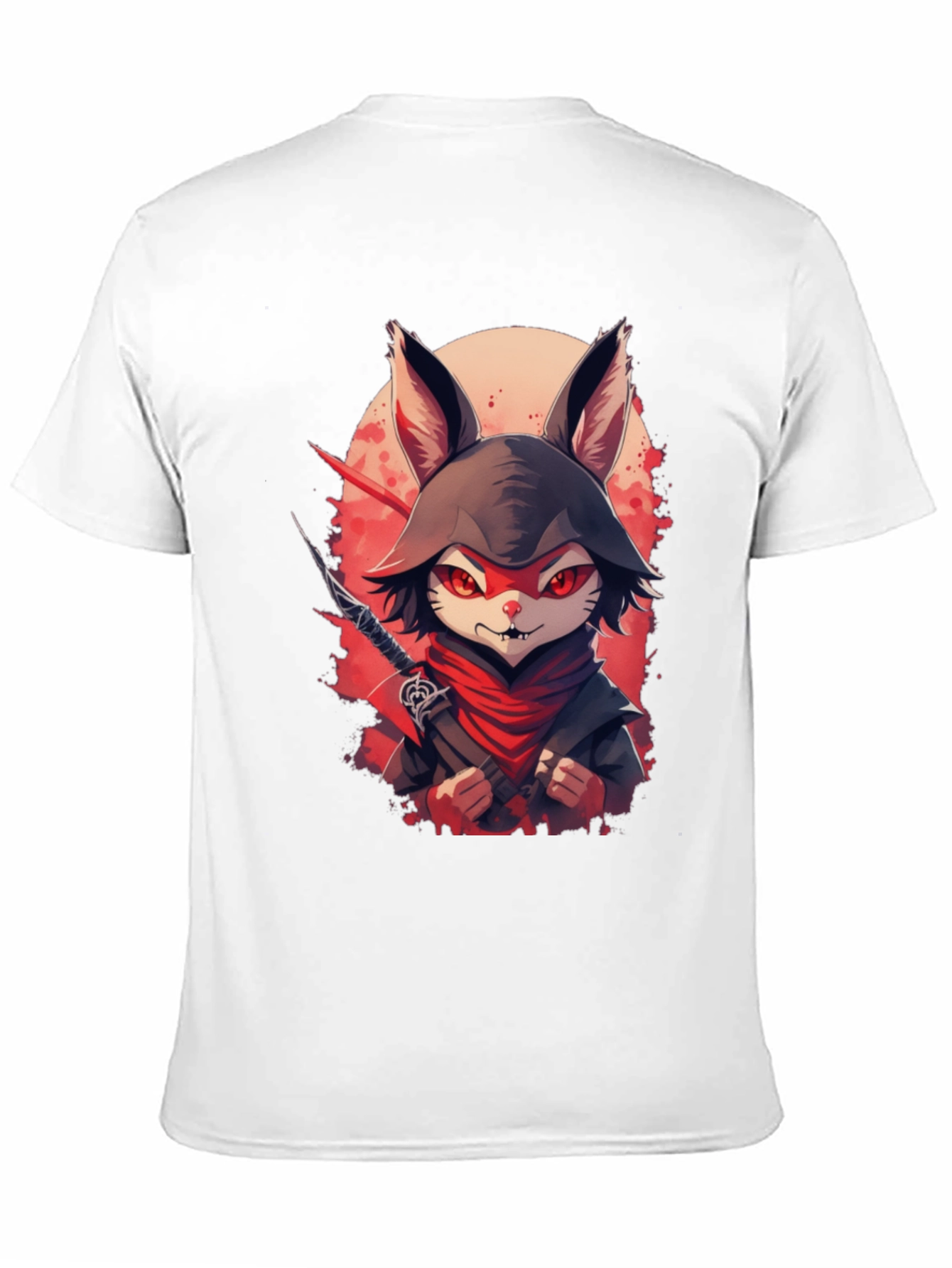 Ninja Rabbit Graphic Tee - Mens Black T-Shirt