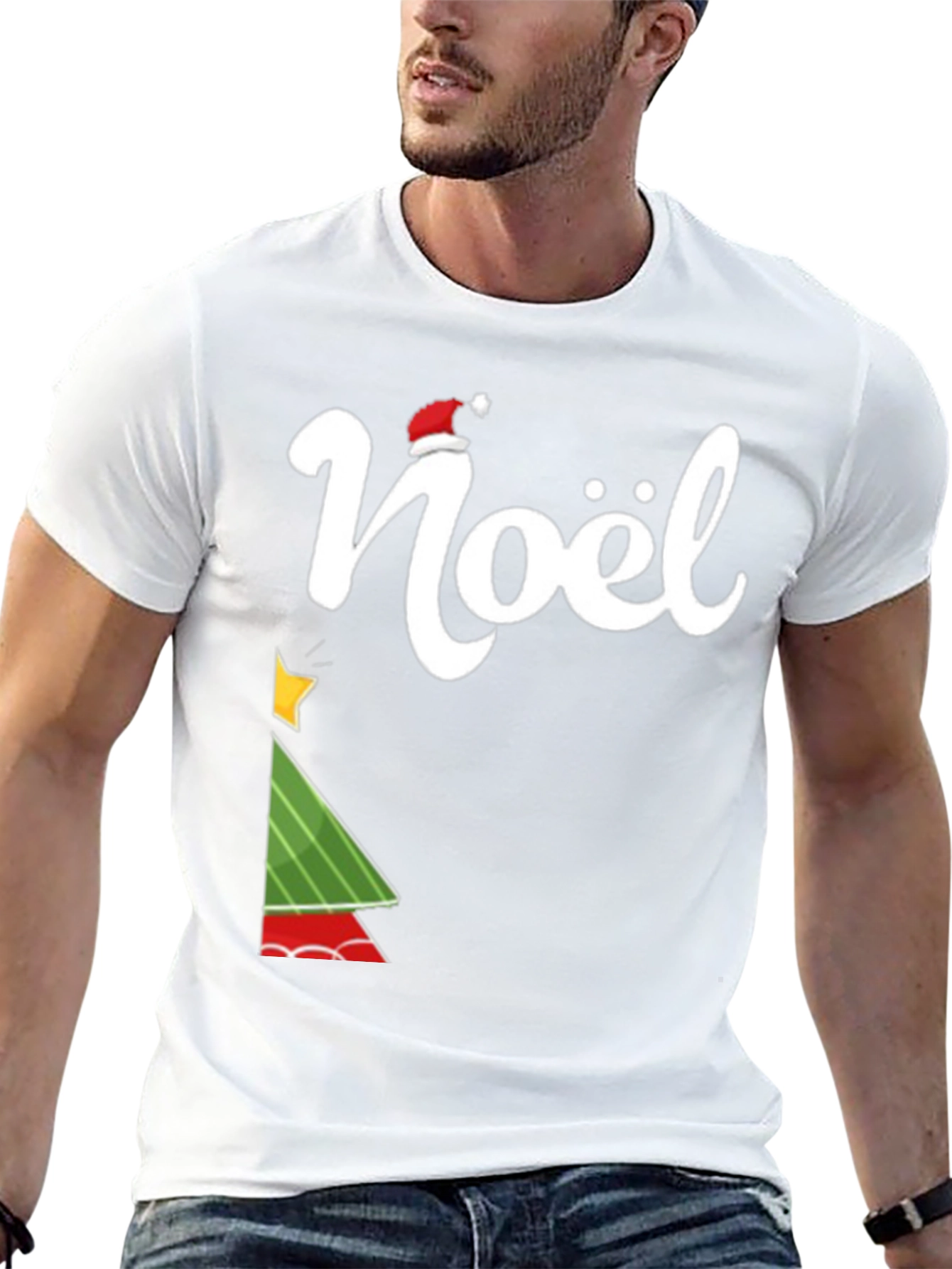 Noel Christmas Tree Graphic Tee - Holiday T-Shirt