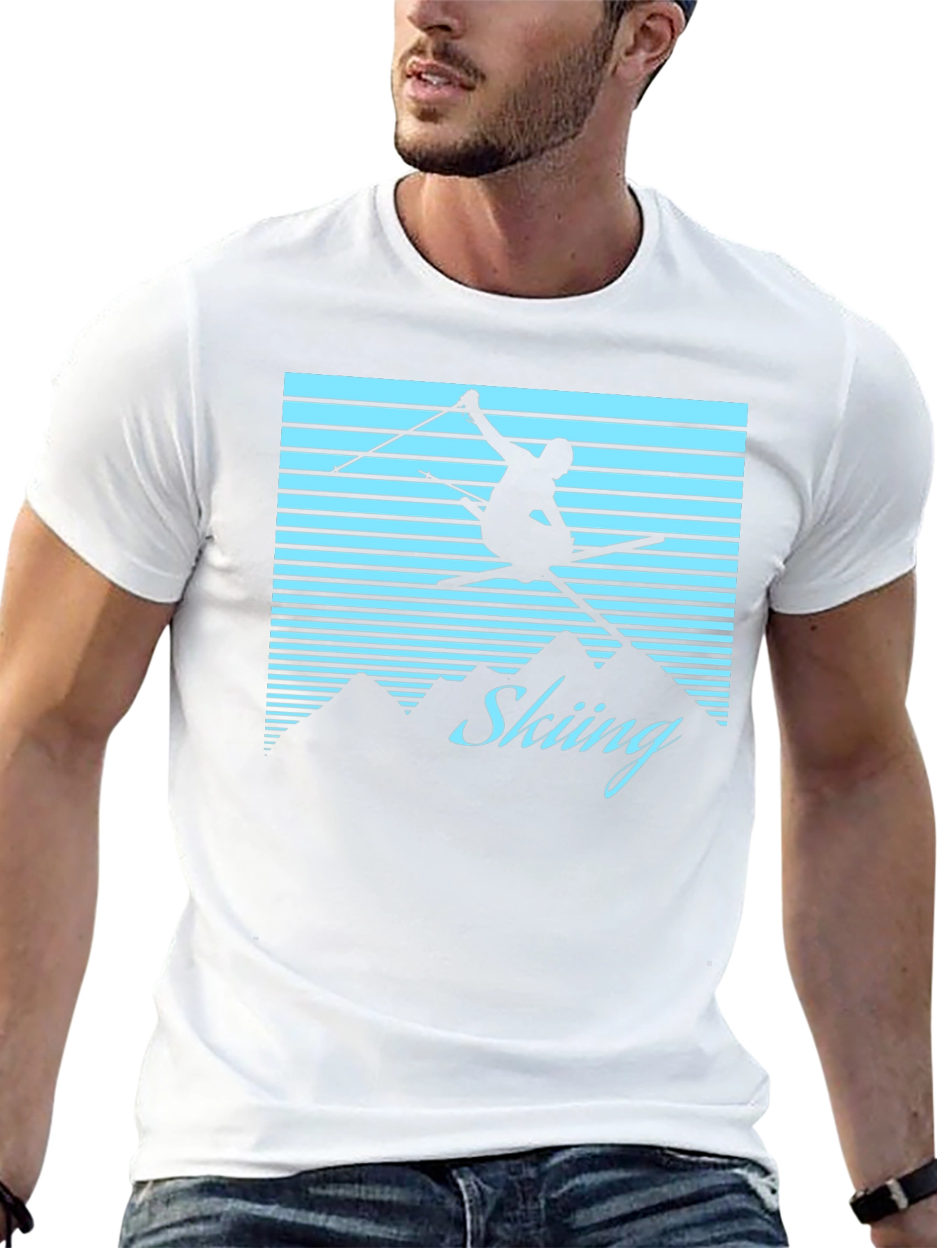 Retro Skiing Graphic Tee