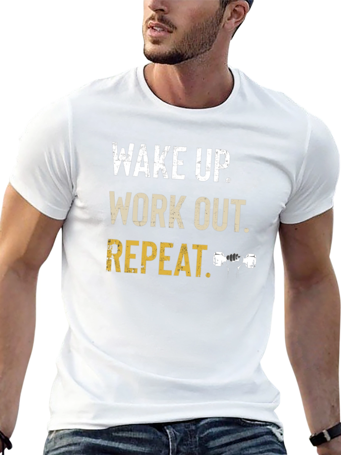 Wake Up Work Out Repeat Graphic Tee