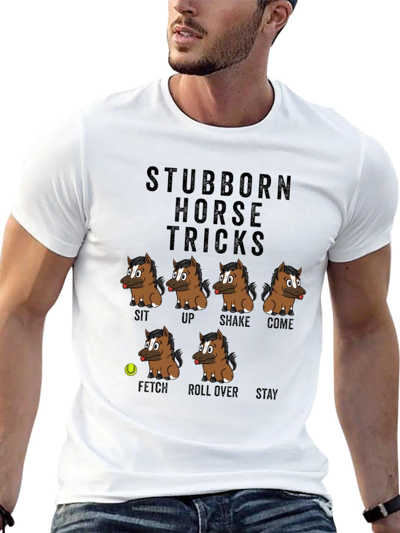 Stubborn Horse Tricks Graphic T-Shirt