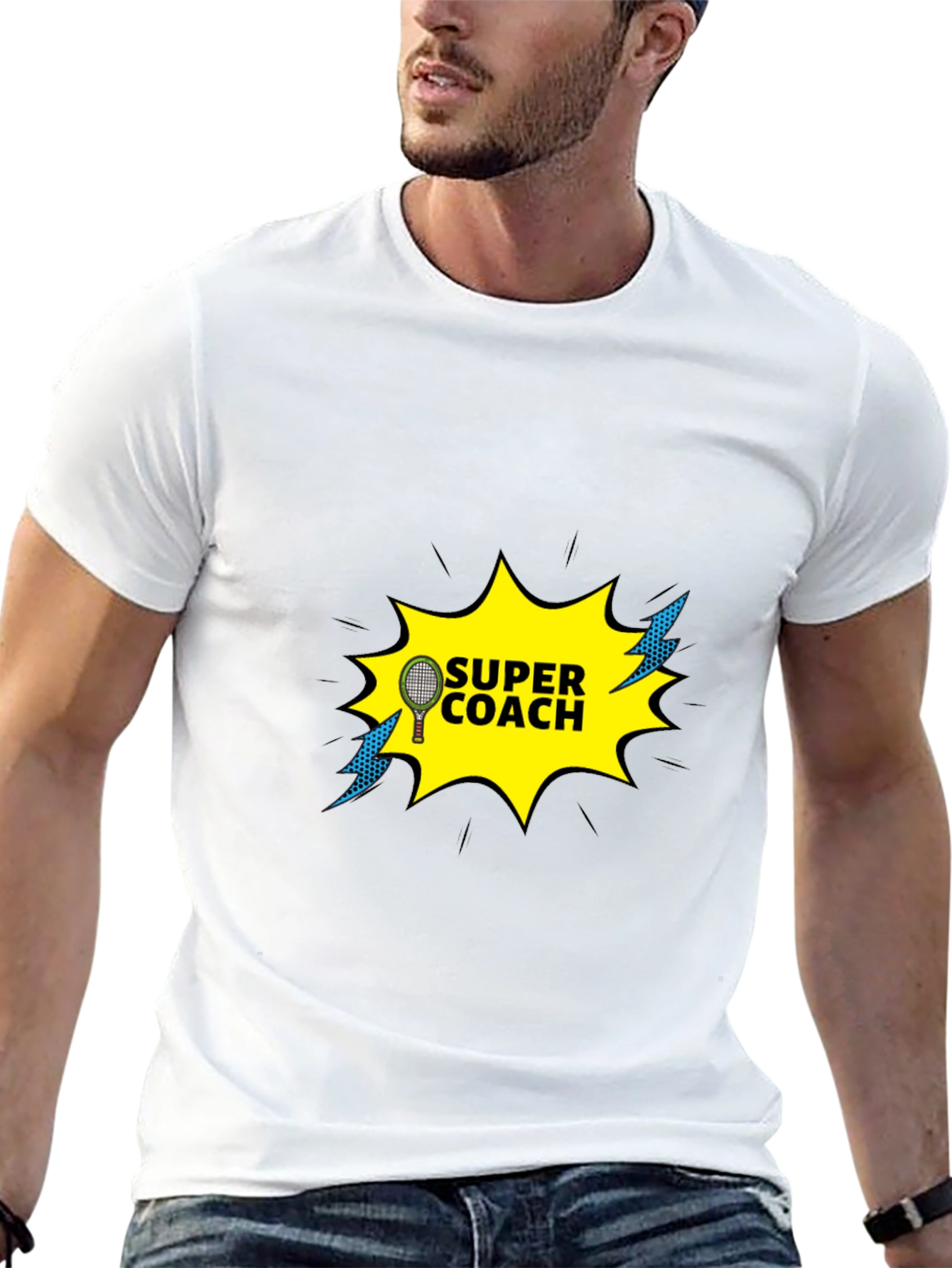 Super Coach Tennis T-Shirt - Sporty Design