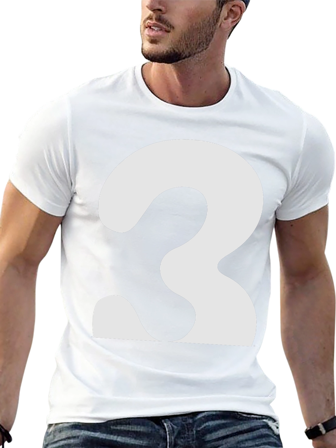 Bold Number 3 Graphic Tee - Classic Fit