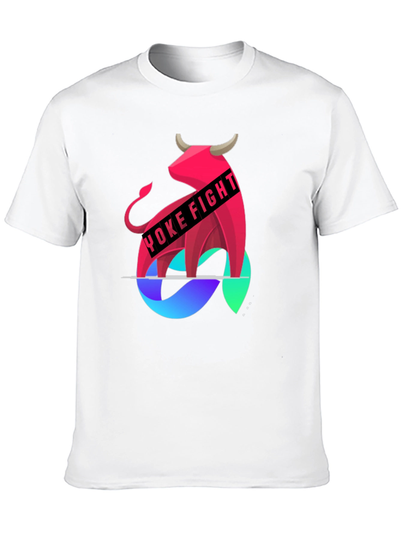 Yoke Fight Bull Graphic Tee - Stylish Mens T-Shirt