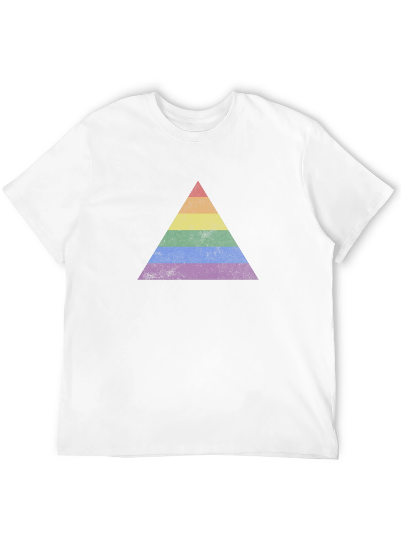 Rainbow Pride Triangle Graphic Black T-Shirt