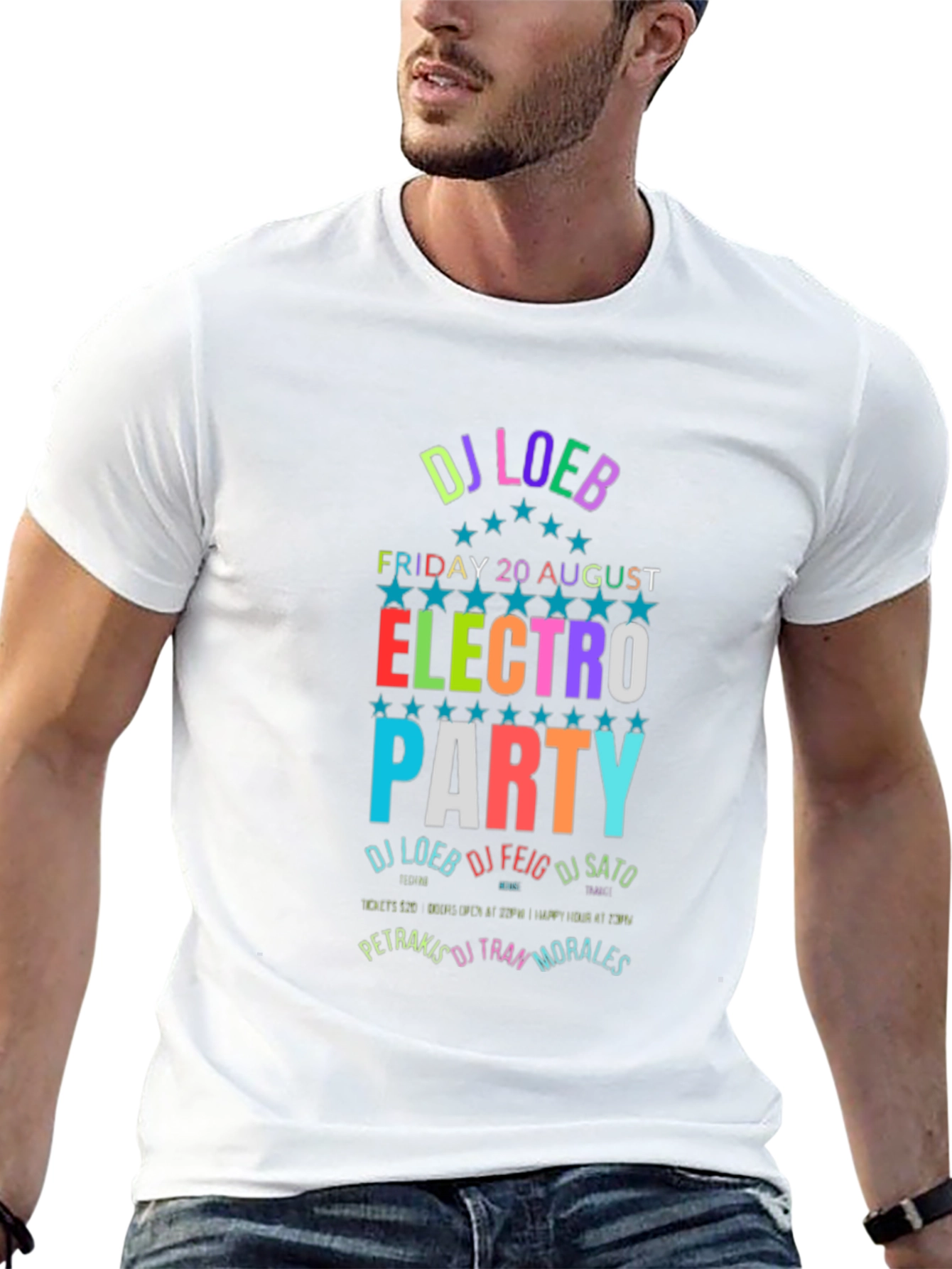 Electro Party T-Shirt DJ Loeb August 20