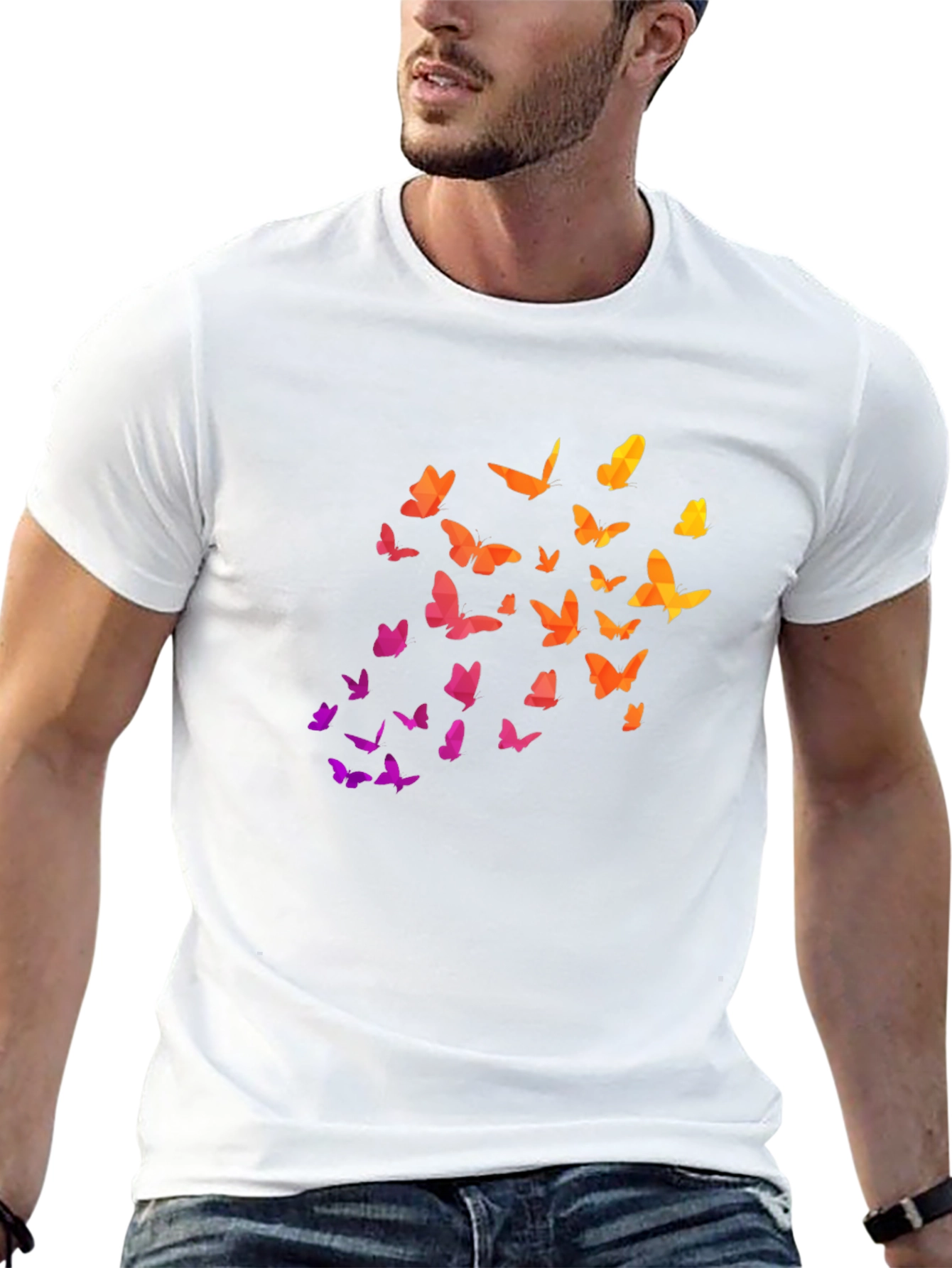 Butterfly Gradient Tee - Stylish Comfort