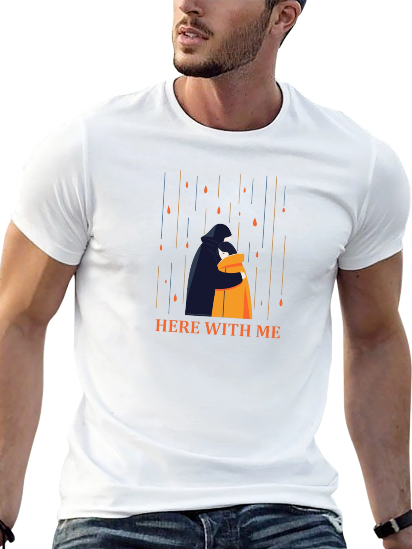 Comforting Here With Me Graphic T-Shirt