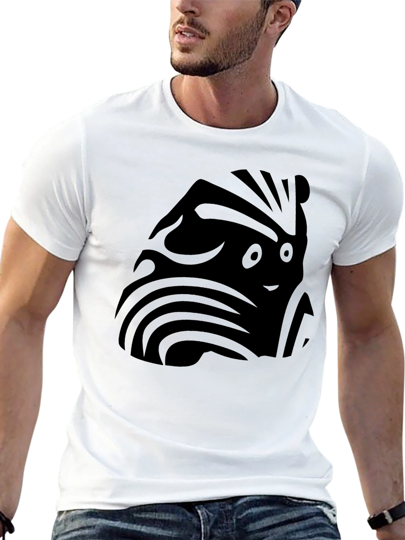 Abstract Graphic Print T-Shirt - Modern Casual Tee