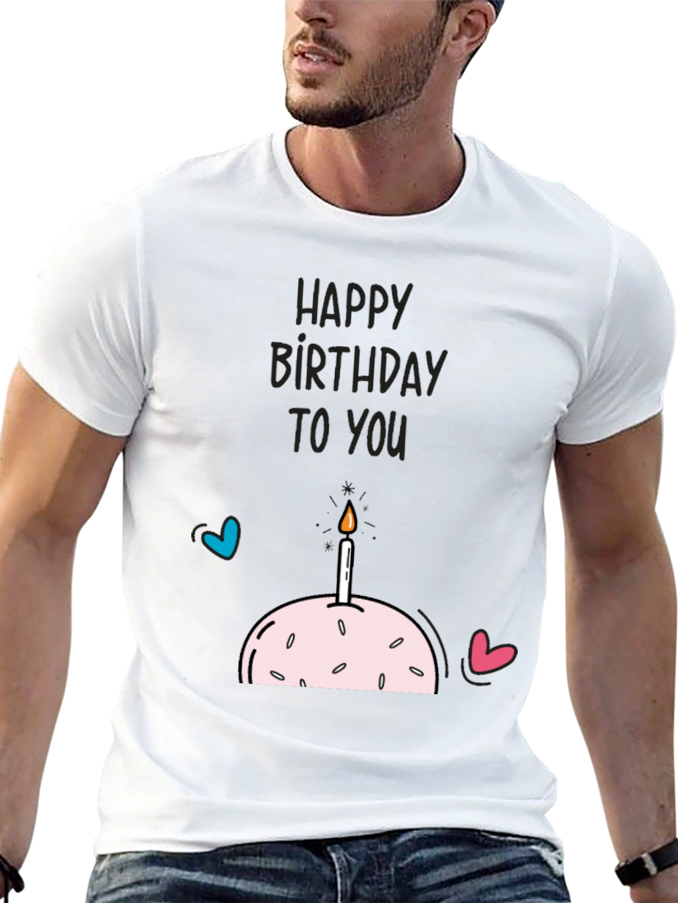 Happy Birthday Graphic Tee - Black