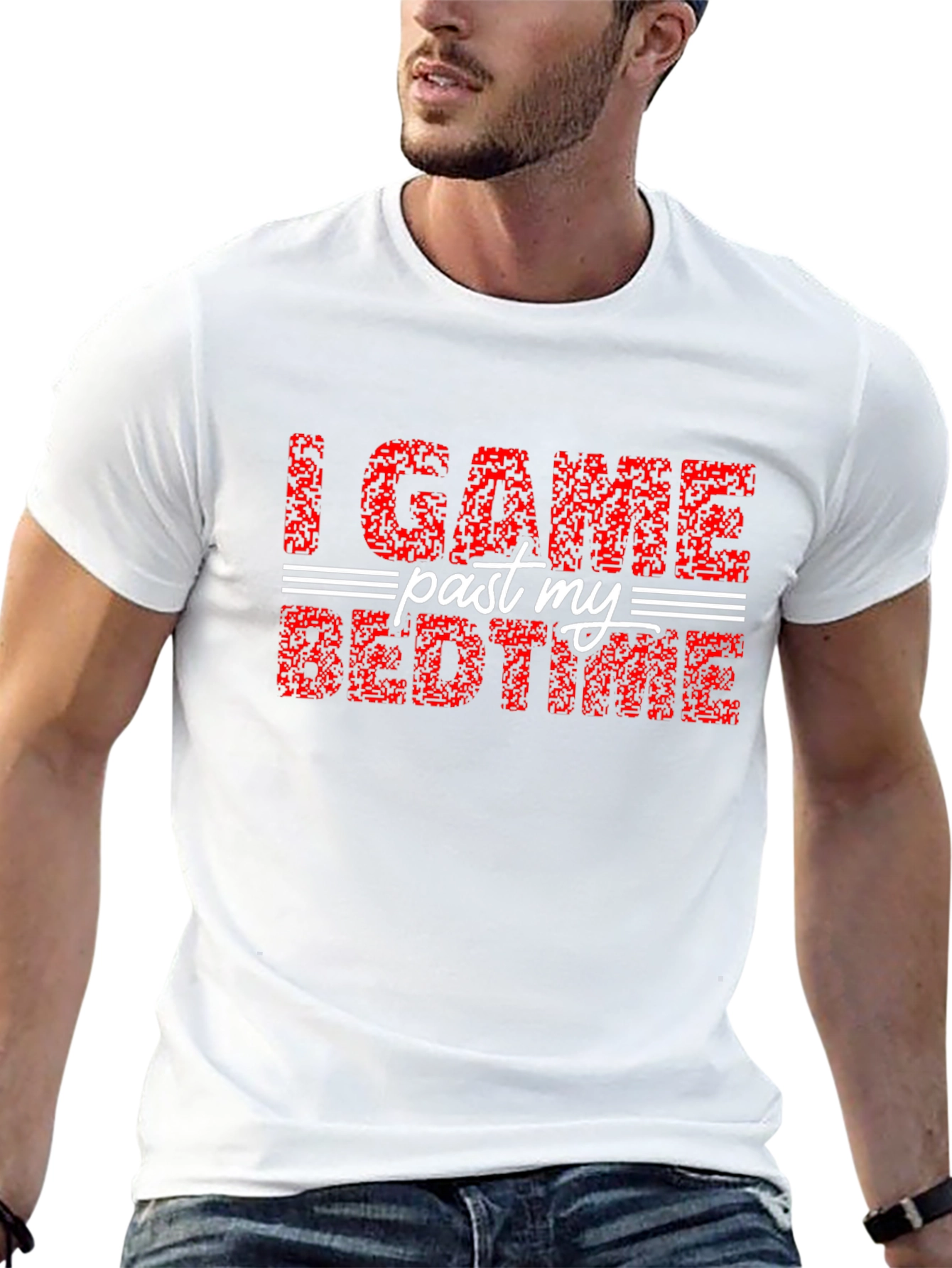 I Game Past My Bedtime Black T-Shirt