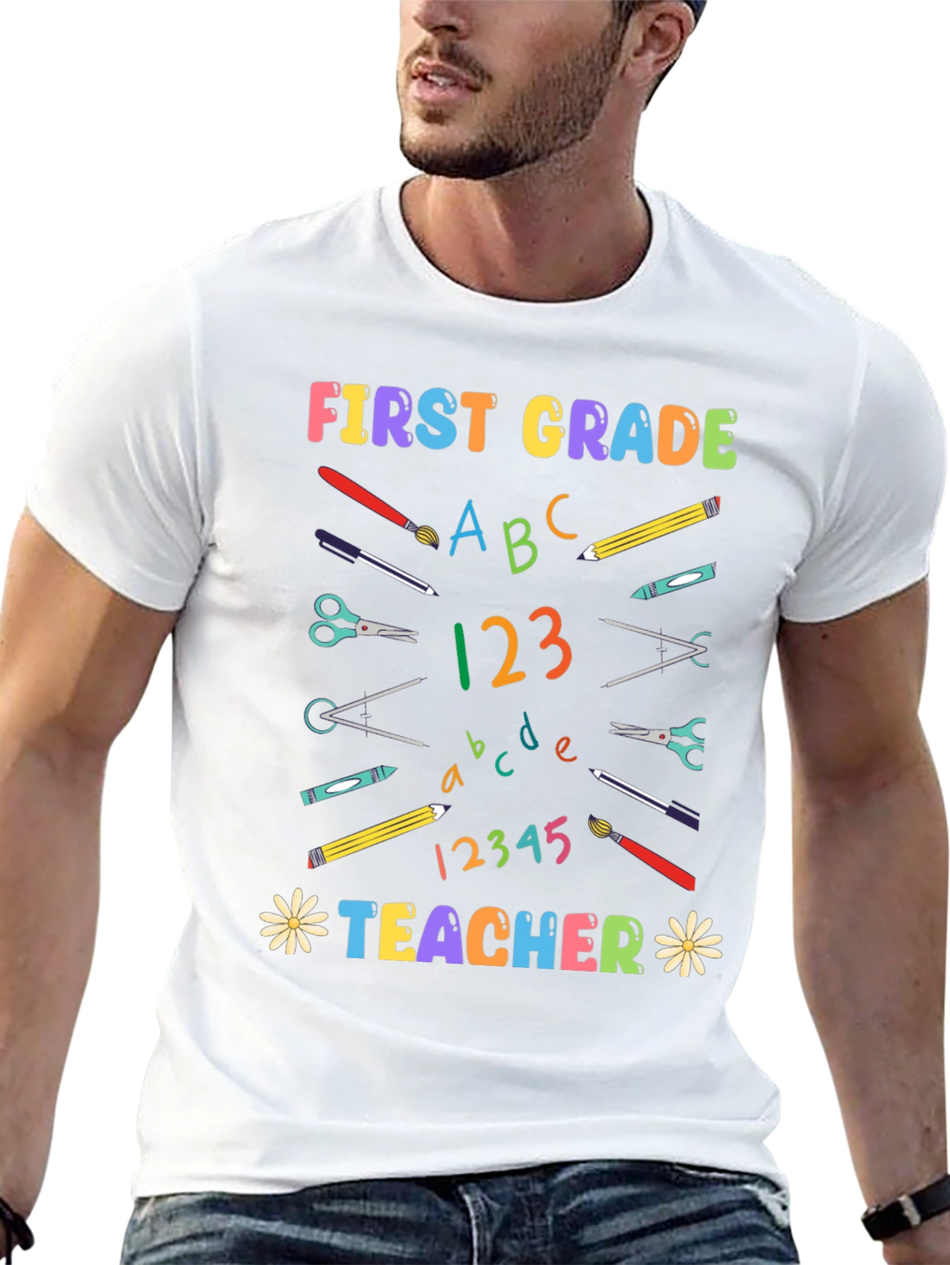 First Grade Teacher Graphic T-Shirt