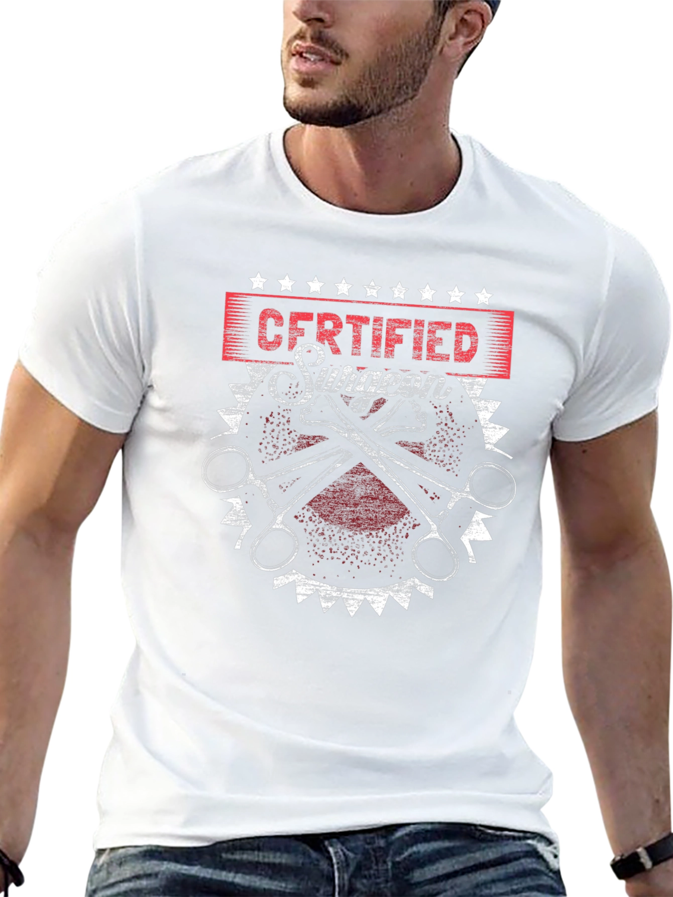 Certified Surgeon Graphic T-Shirt - Black Cotton