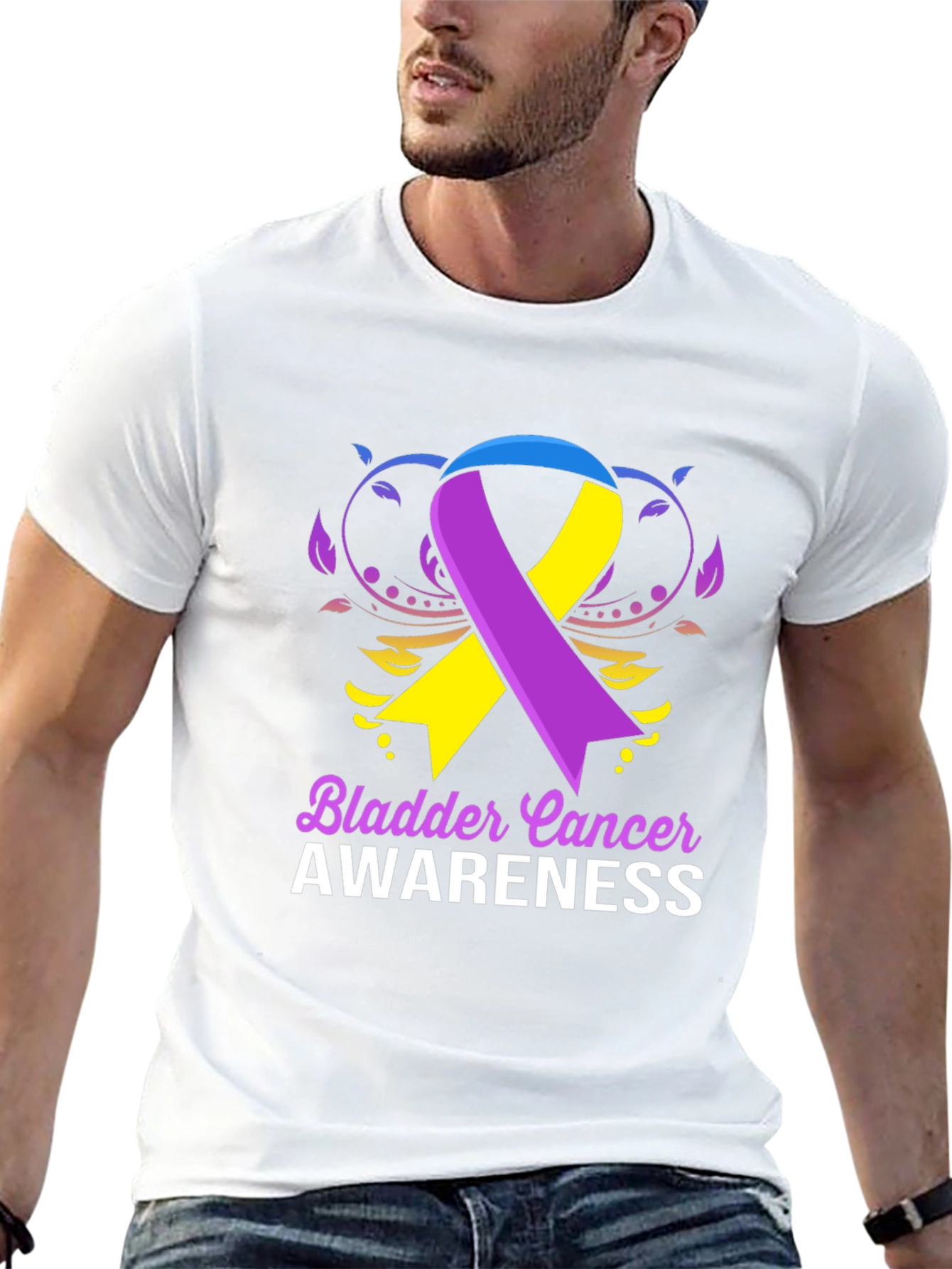 Bladder Cancer Awareness Ribbon T-Shirt