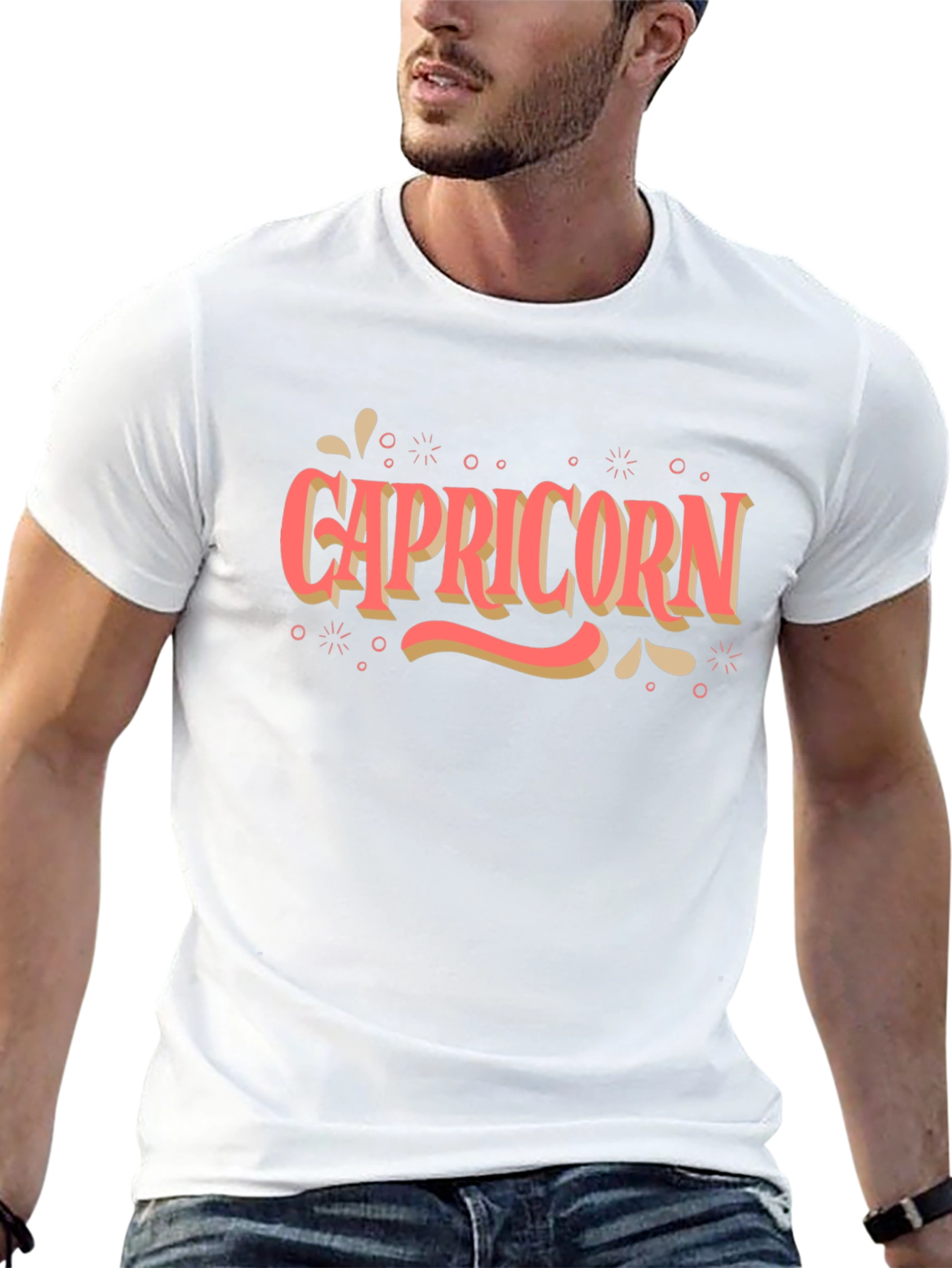 Capricorn Zodiac Sign T-Shirt - Black