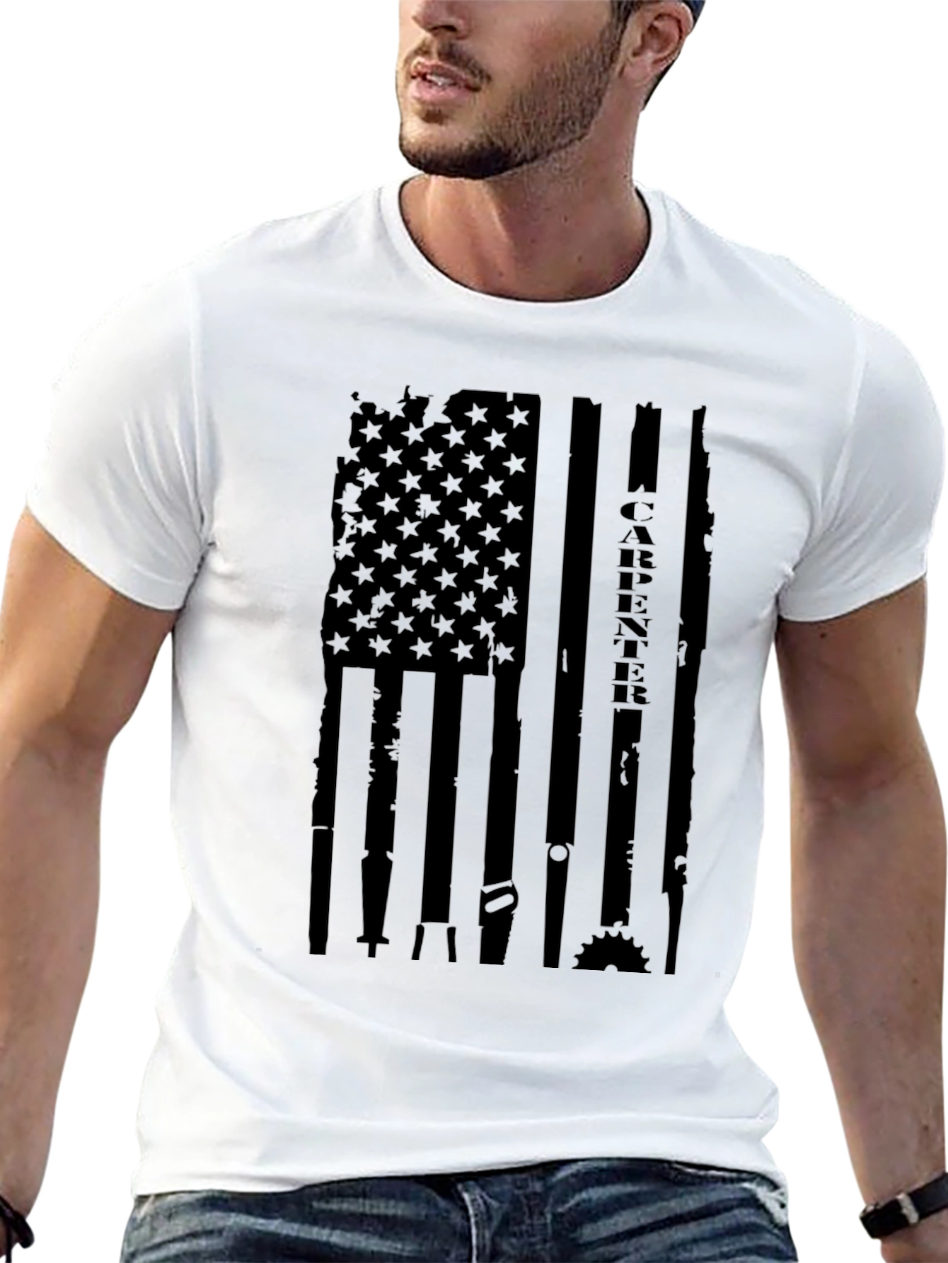 Carpenter American Flag T-Shirt