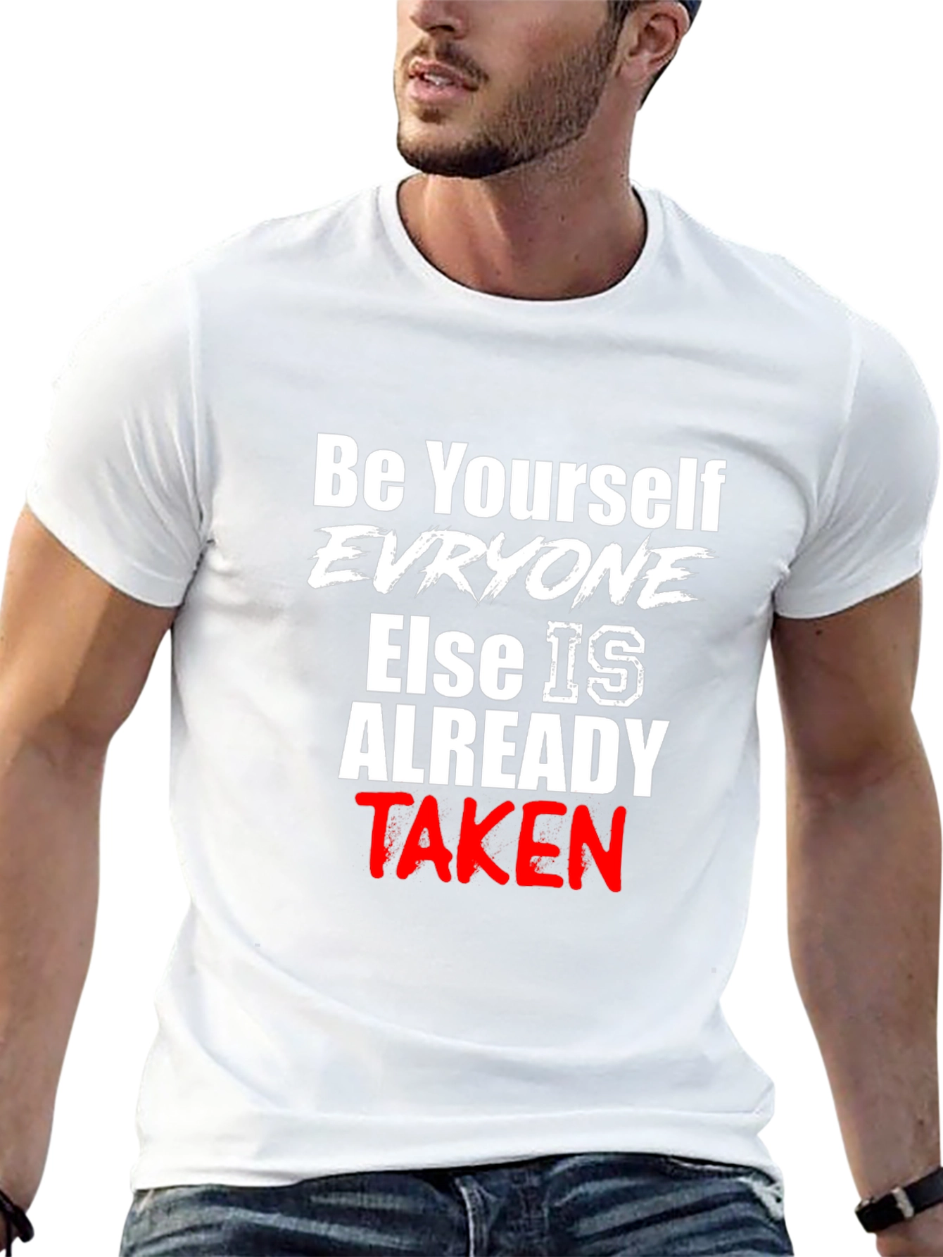 Be Yourself Slogan Graphic T-Shirt